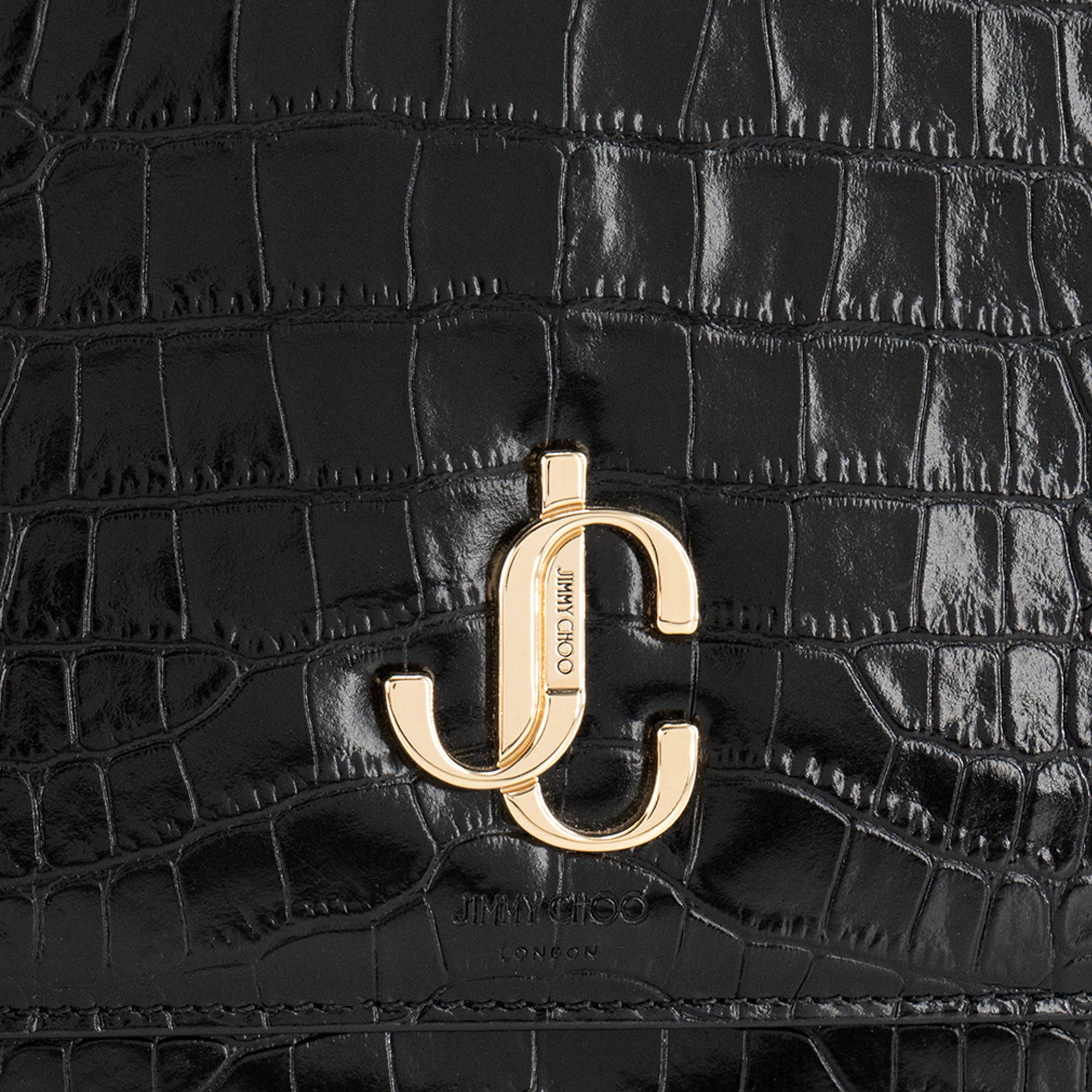 JIMMY CHOO - Sac à bandoulière Palace Jimmy Choo en cuir embossé noir