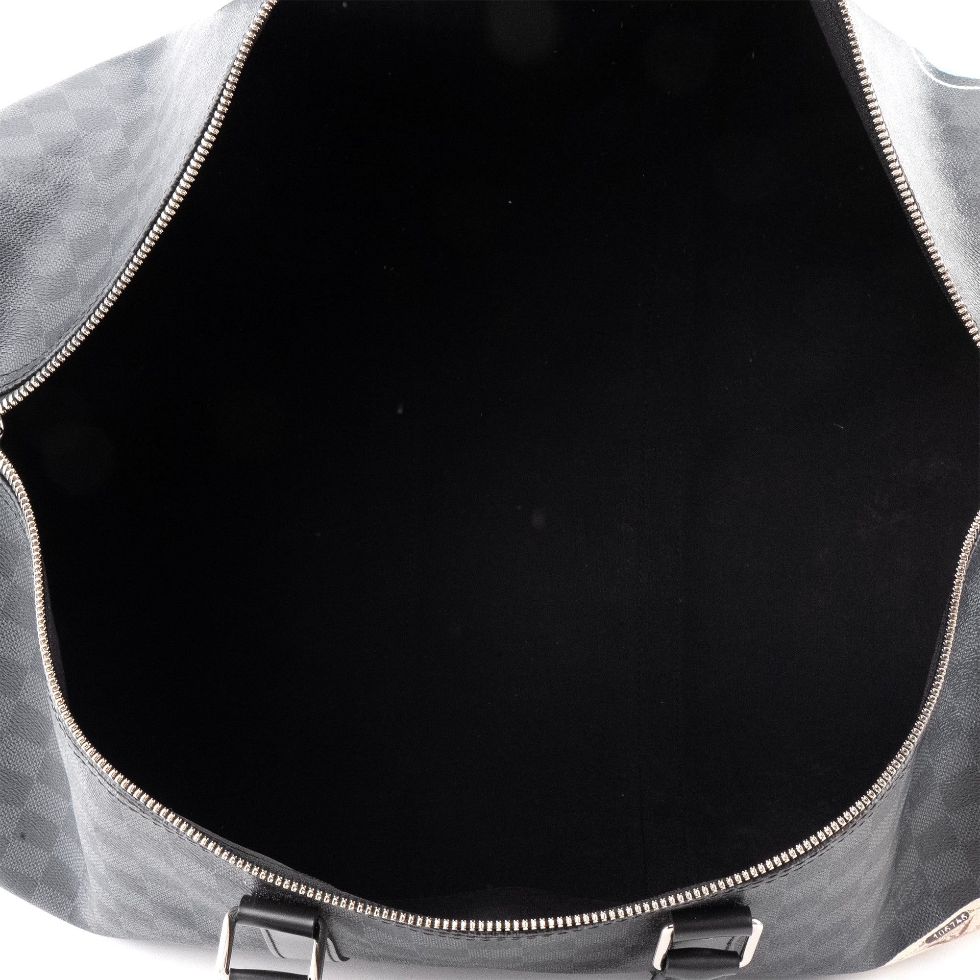 LOUIS VUITTON - Sac de voyage Keepall 55 Louis Vuitton en toile enduite damier graphite édition limitée