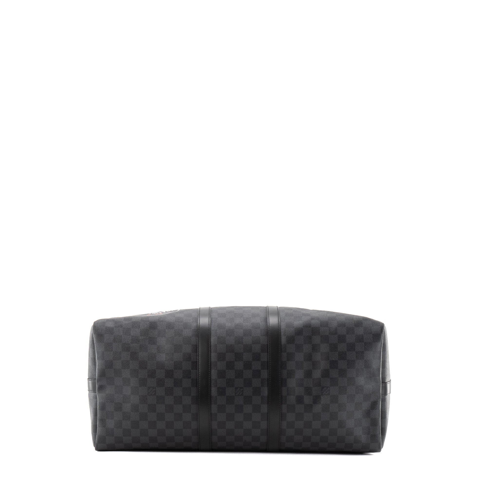LOUIS VUITTON - Sac de voyage Keepall 55 Louis Vuitton en toile enduite damier graphite édition limitée