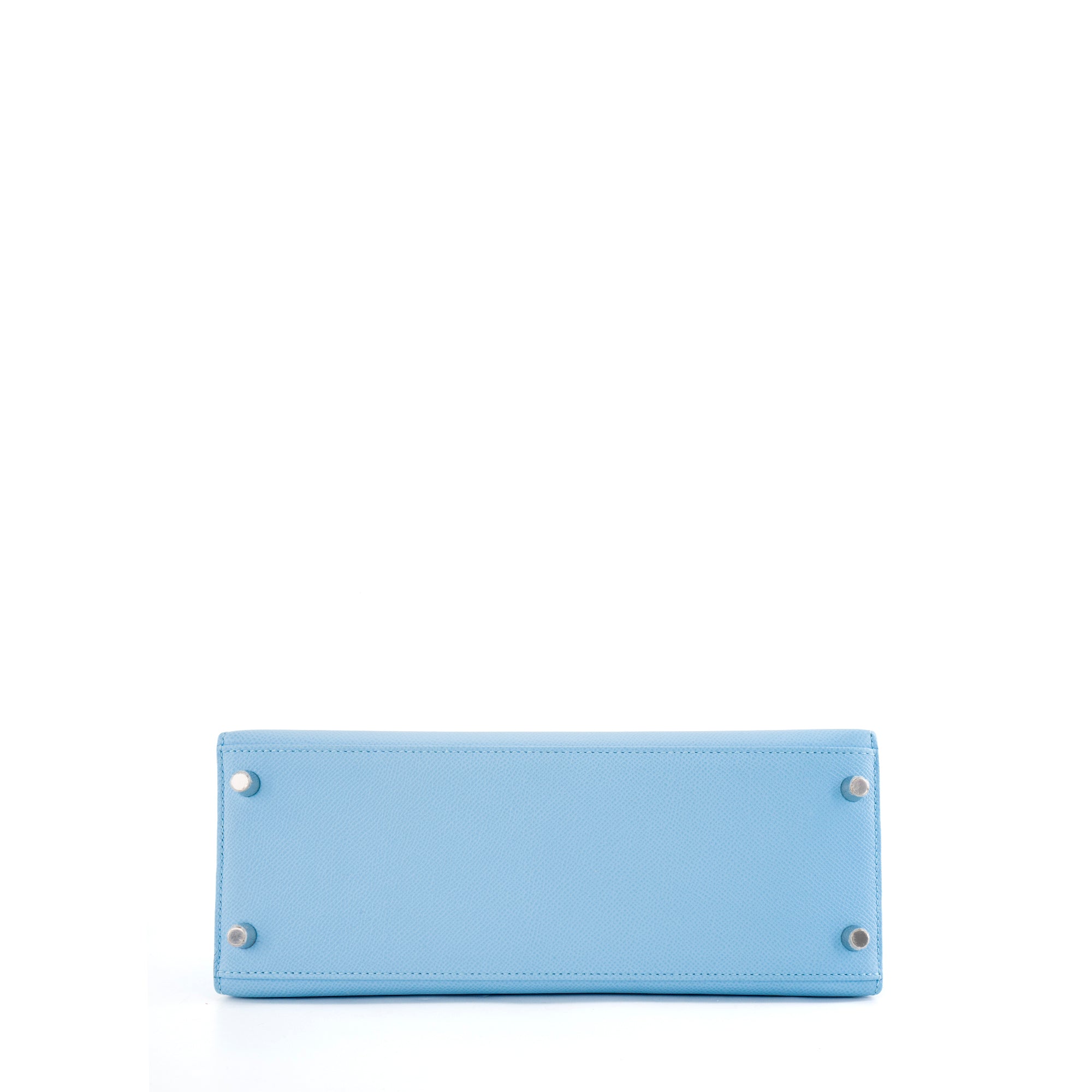HERMÈS - Sac à bandoulière Kelly 28 Hermès en cuir epsom bleu céleste