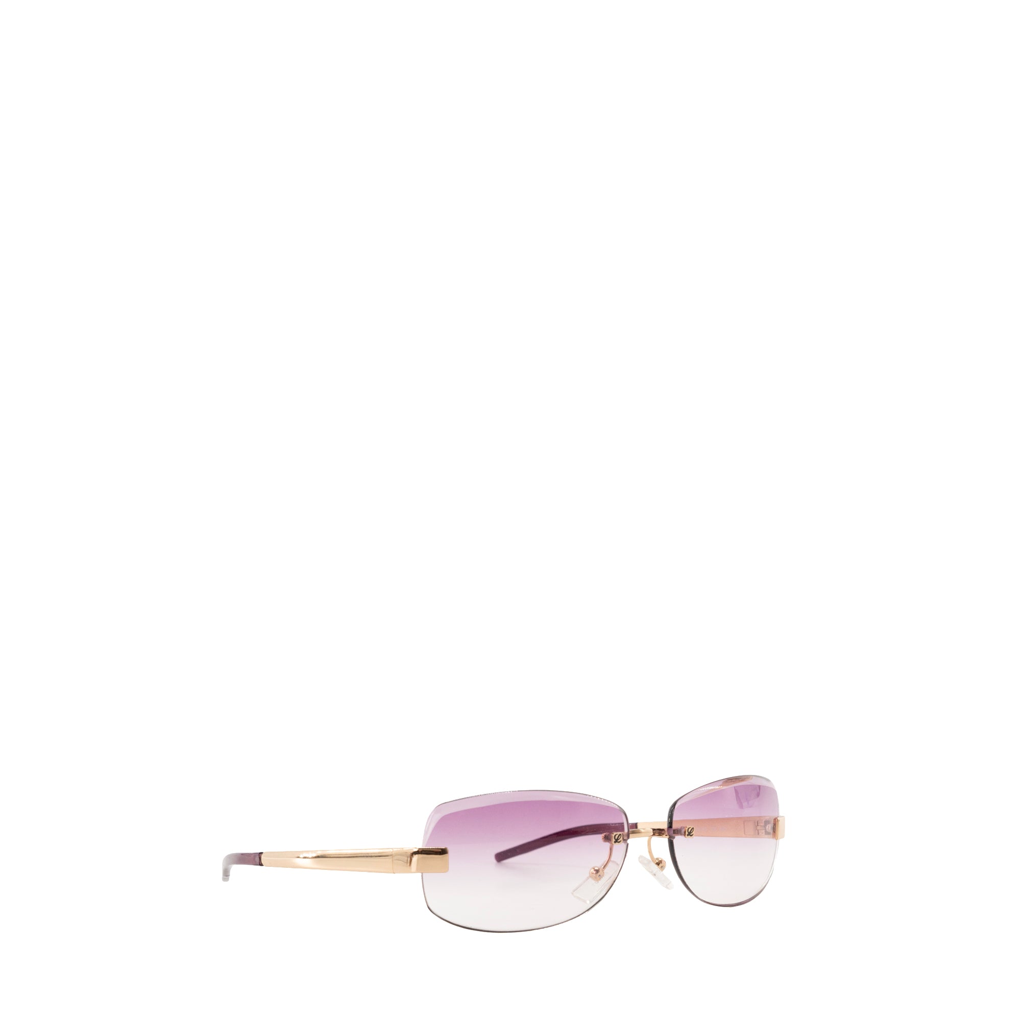LOEWE - Lunettes de soleil Loewe violette et métal doré