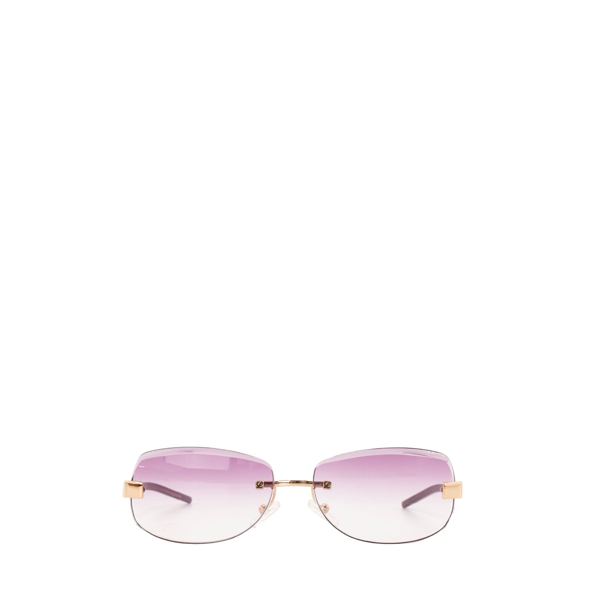 LOEWE - Lunettes de soleil Loewe violette et métal doré