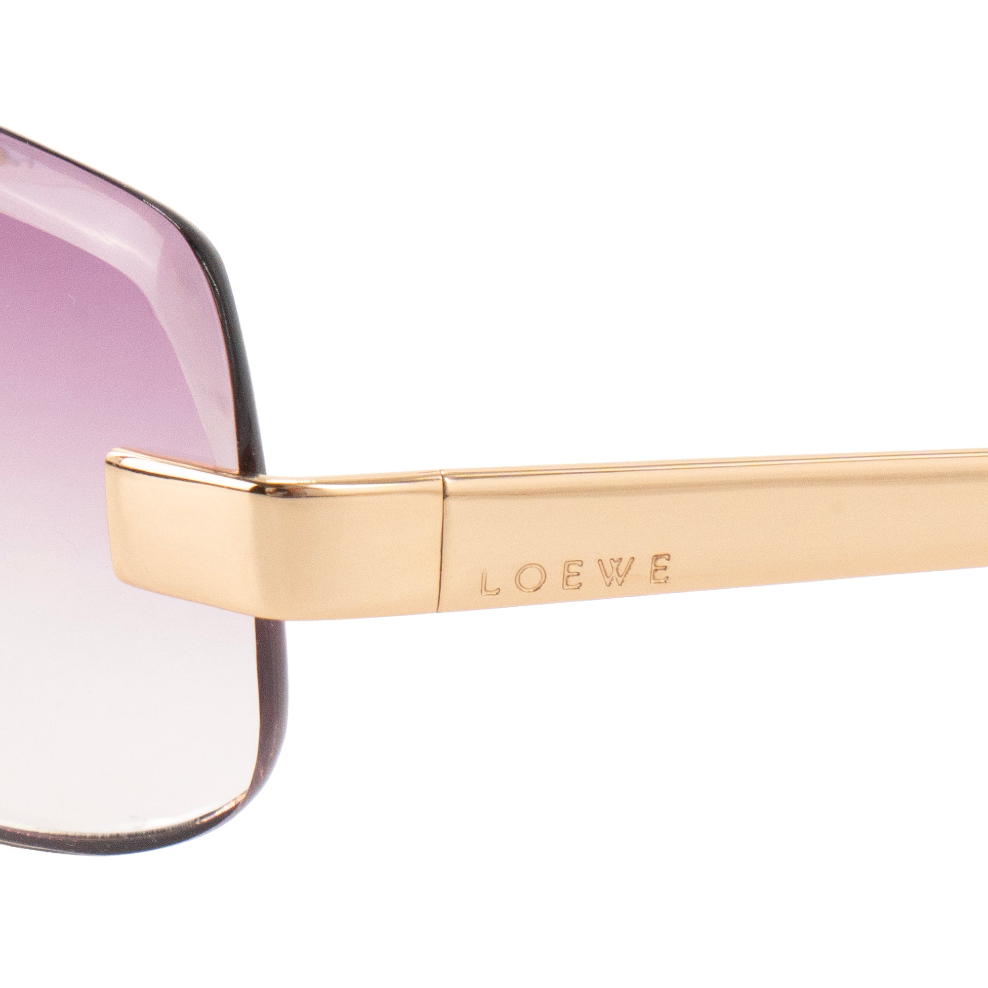 LOEWE - Lunettes de soleil Loewe violette et métal doré