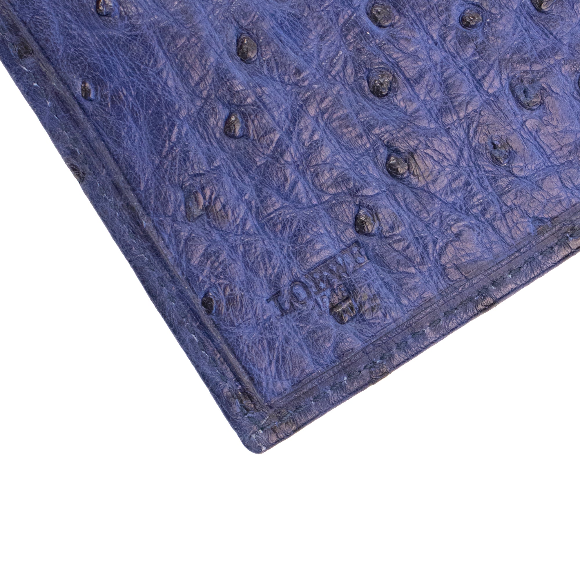 LOEWE - Loewe navy blue ostrich leather purse