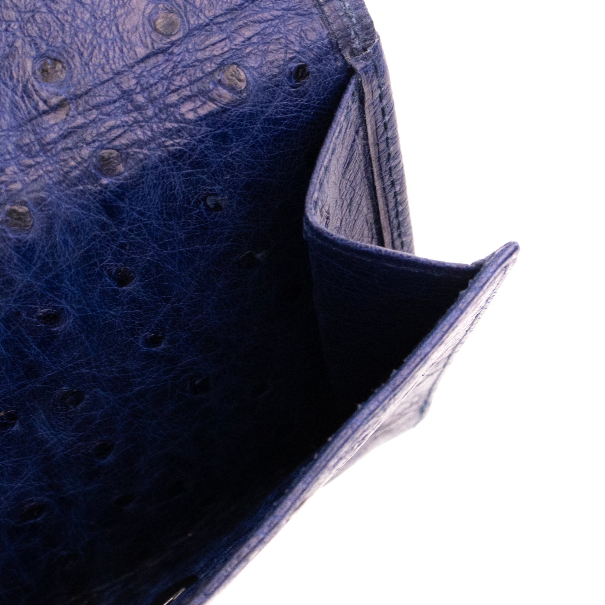 LOEWE - Loewe navy blue ostrich leather purse