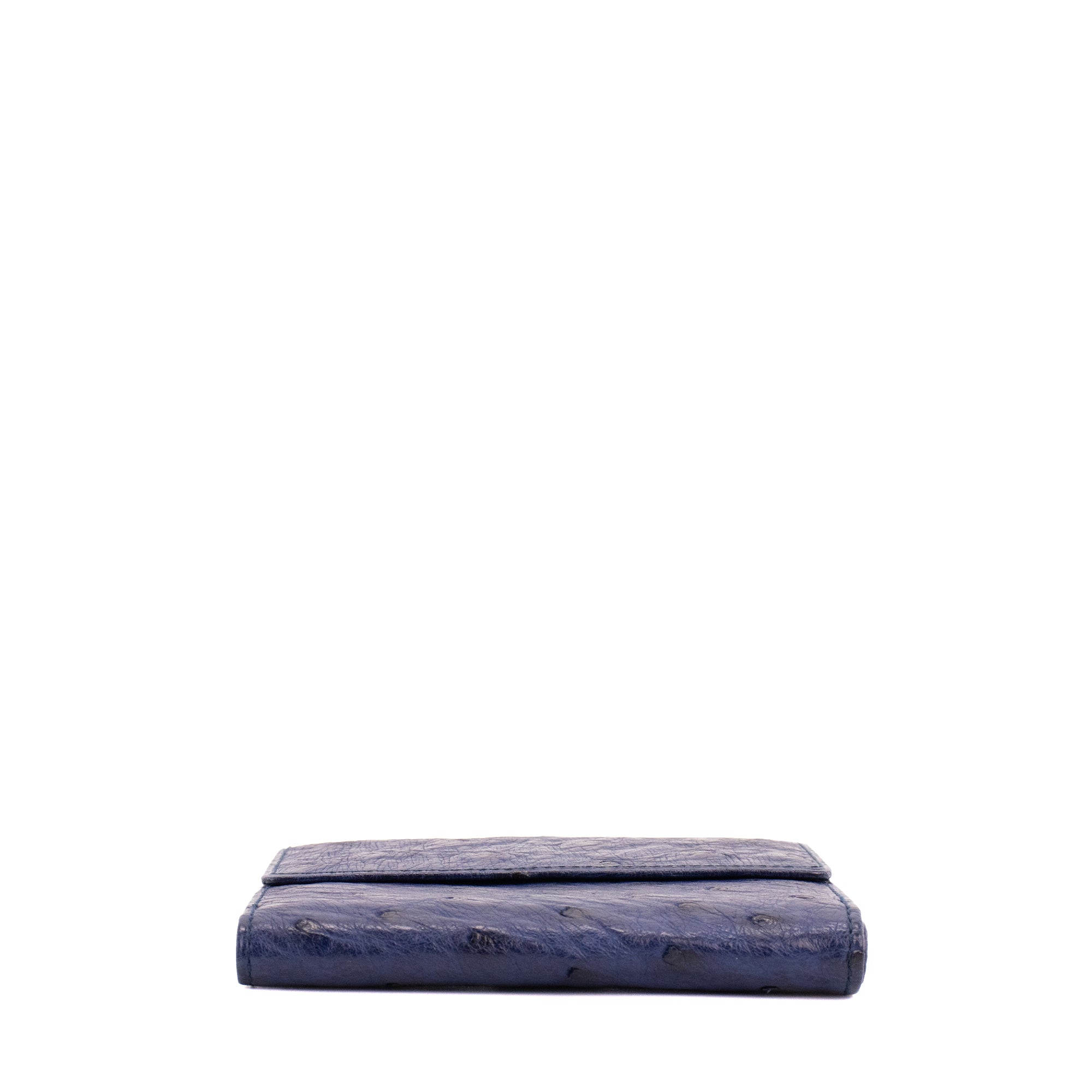 LOEWE - Loewe navy blue ostrich leather purse
