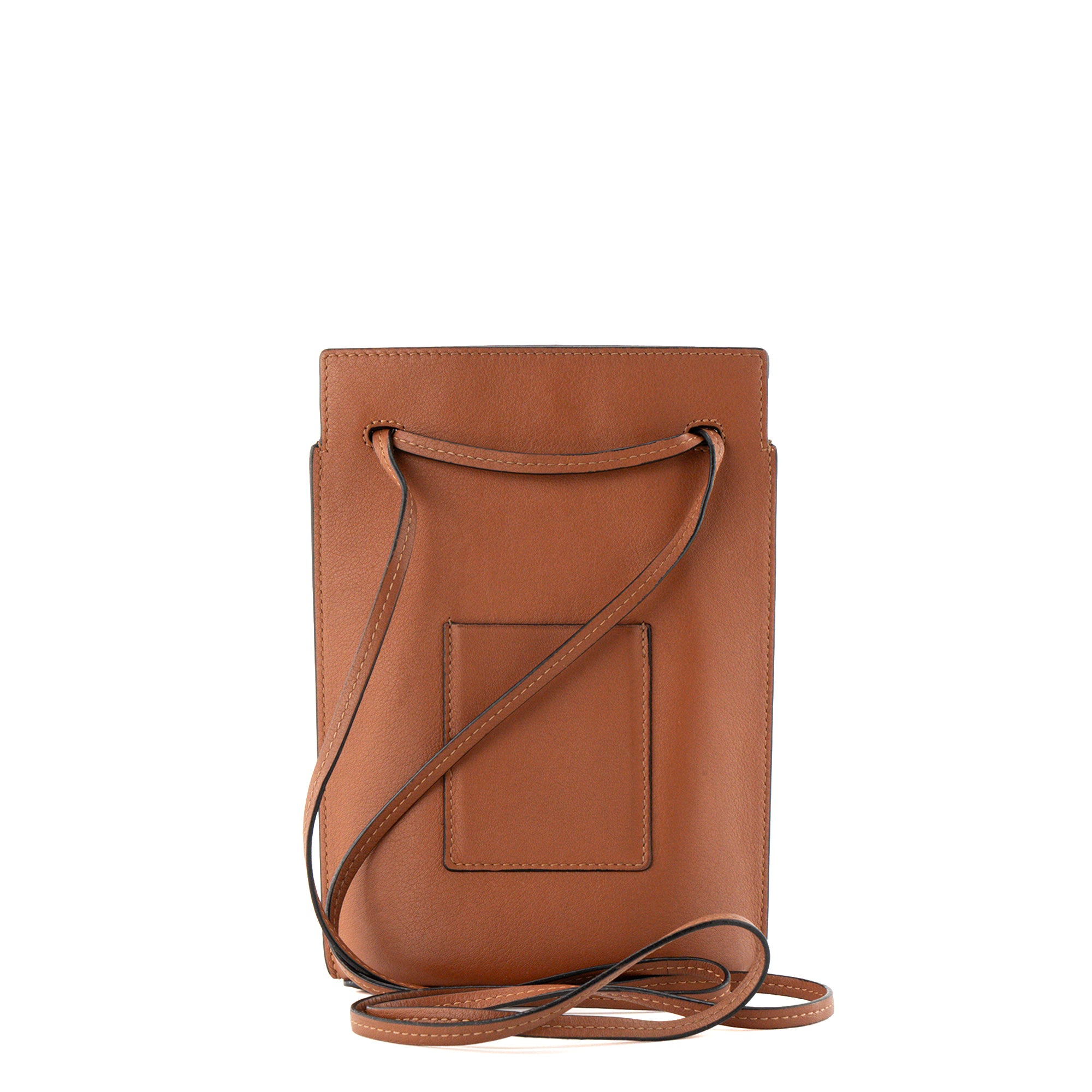 LOEWE - Sac à bandoulière Dice Pocket Loewe en cuir lisse marron