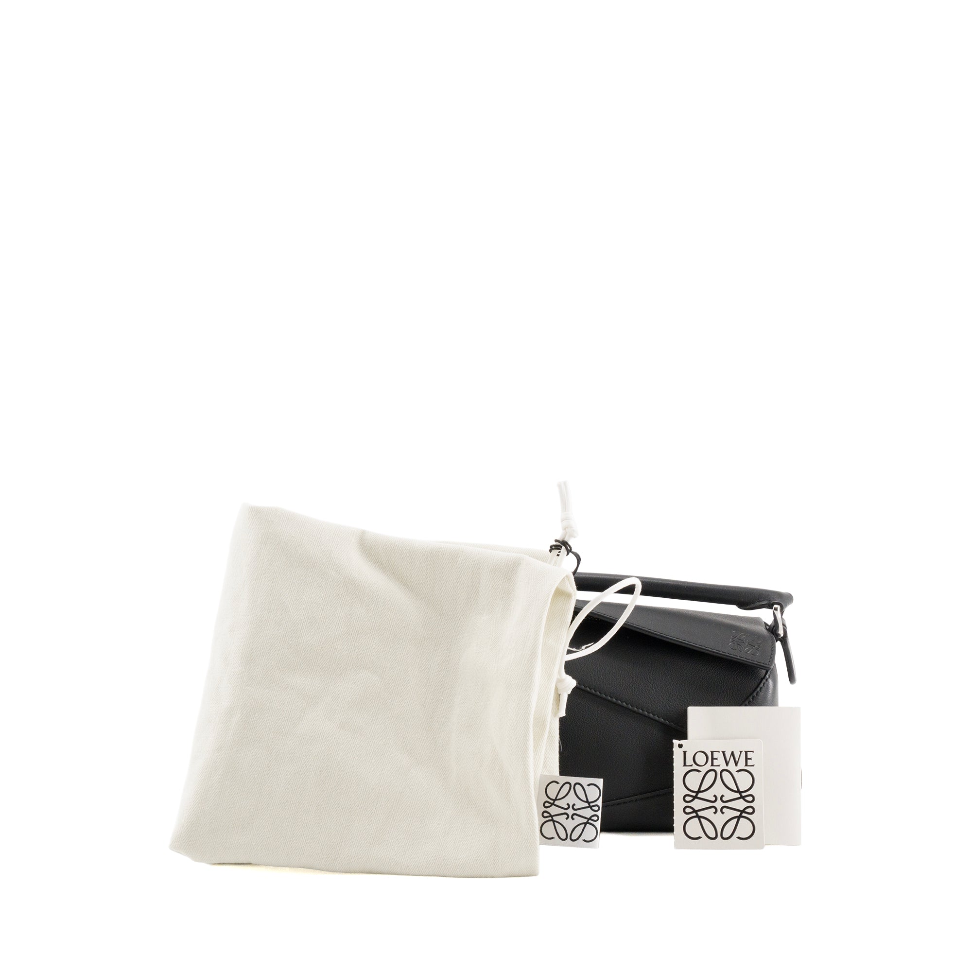 LOEWE - Loewe Mini Puzzle Crossbody Bag in Black Grained Leather