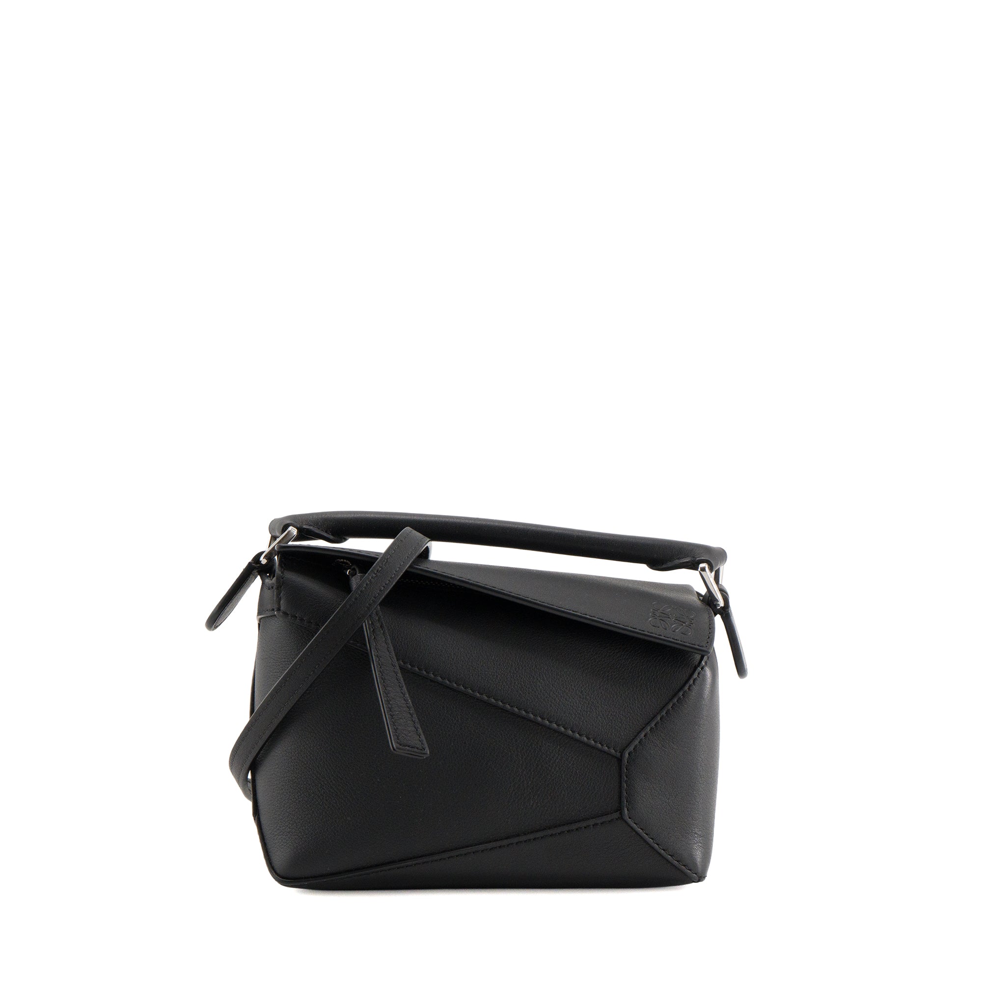LOEWE - Loewe Mini Puzzle Crossbody Bag in Black Grained Leather