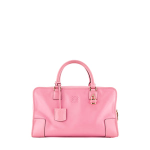 LOEWE - Sac à main Amazona Loewe en cuir lisse rose