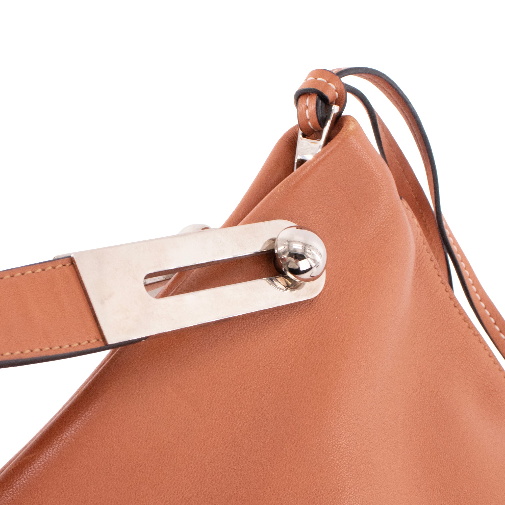 LOEWE - Sac à main Missy Loewe en cuir lisse marron