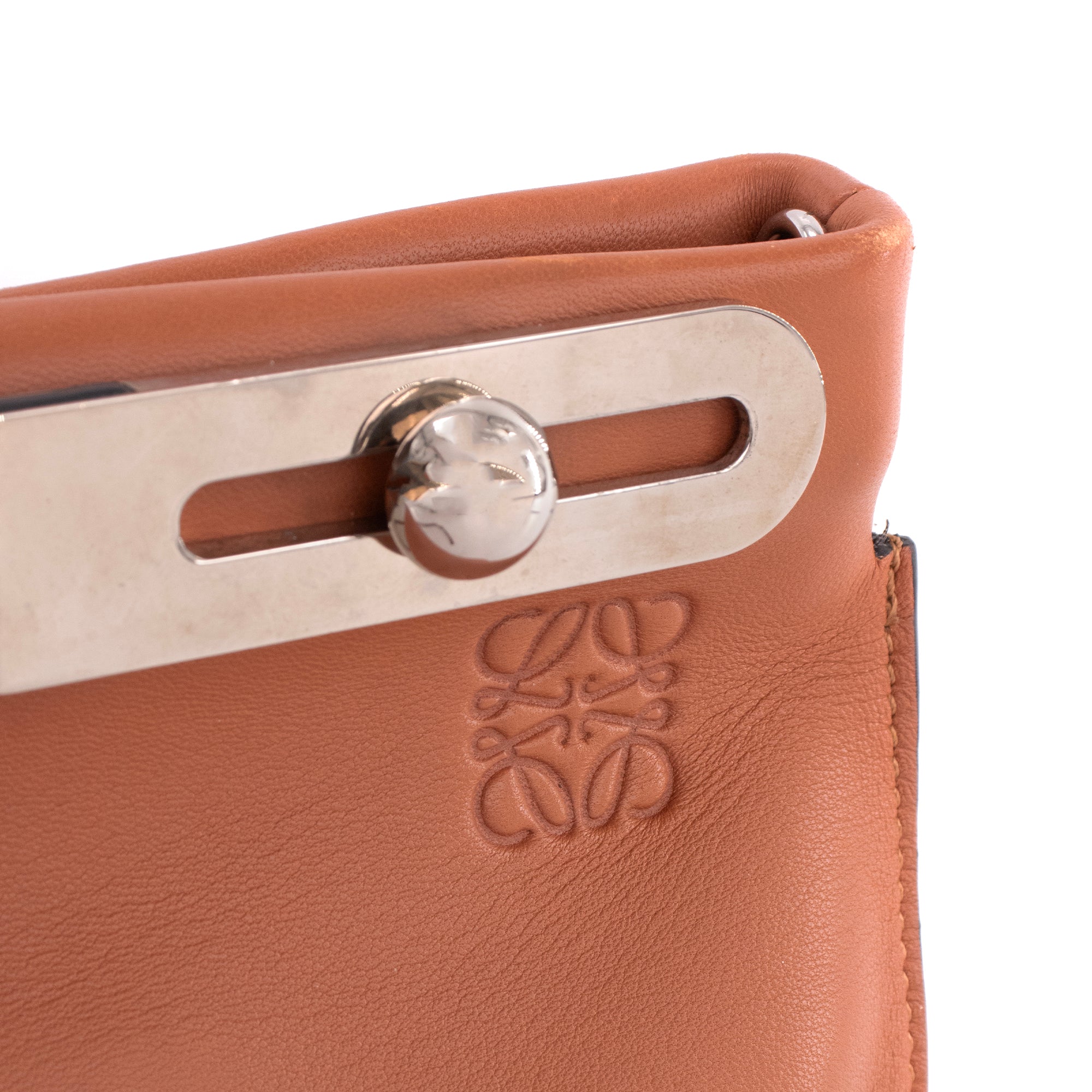 LOEWE - Sac à main Missy Loewe en cuir lisse marron