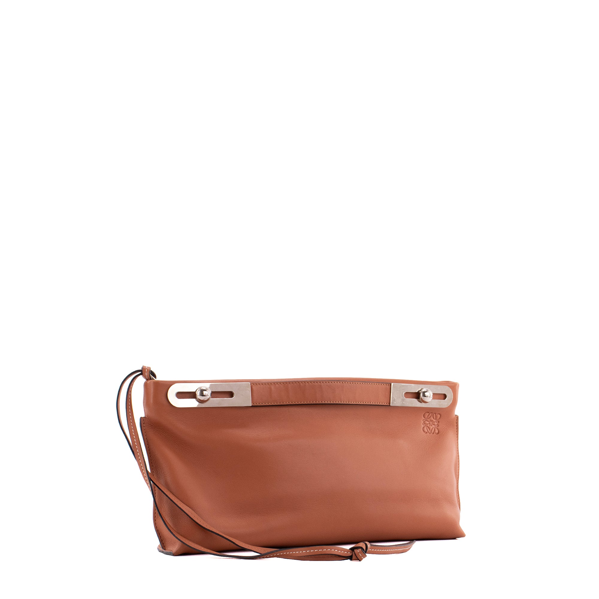 LOEWE - Sac à main Missy Loewe en cuir lisse marron