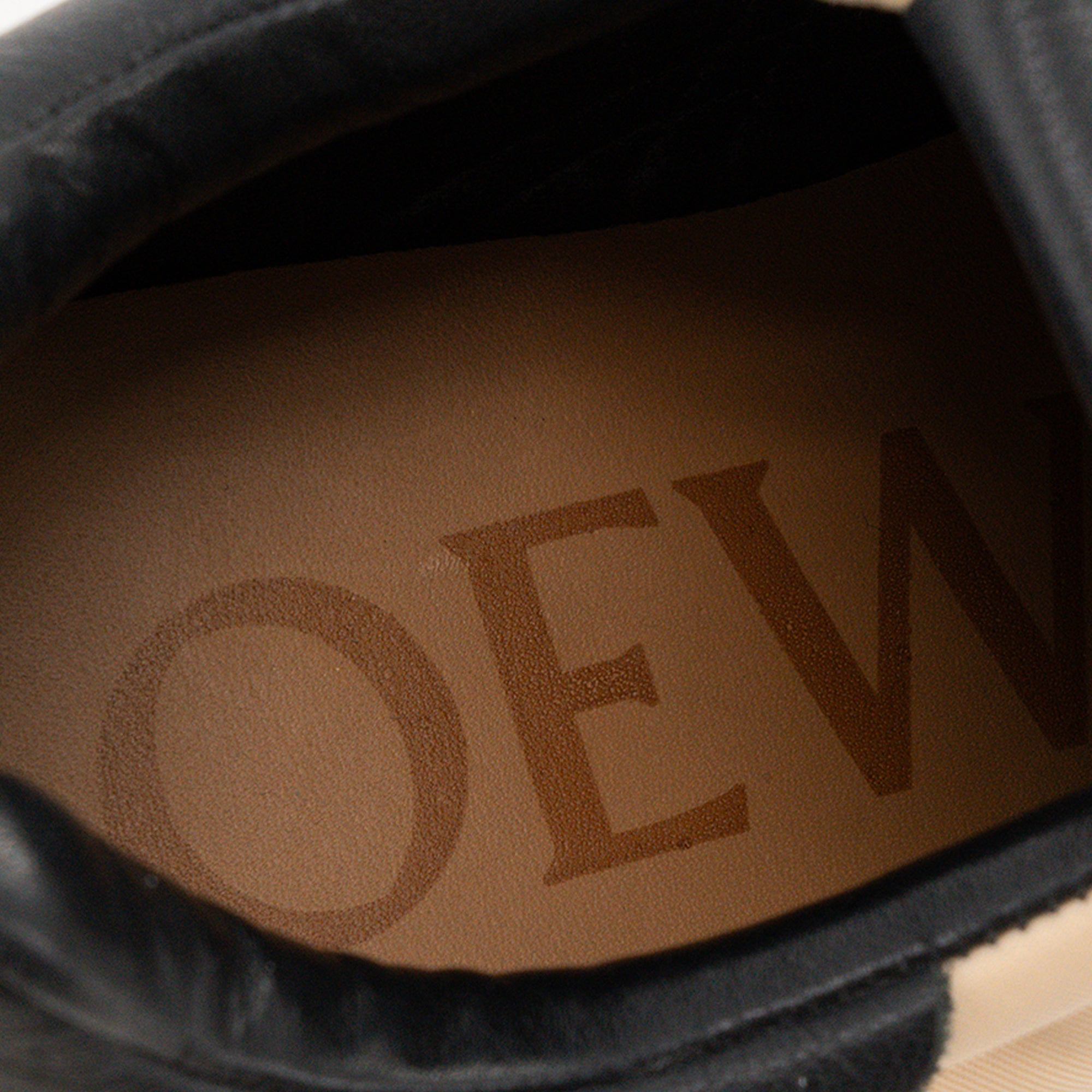 LOEWE - Sneakers Flow Runner 2.0 Loewe en toile et daim beige (T38)