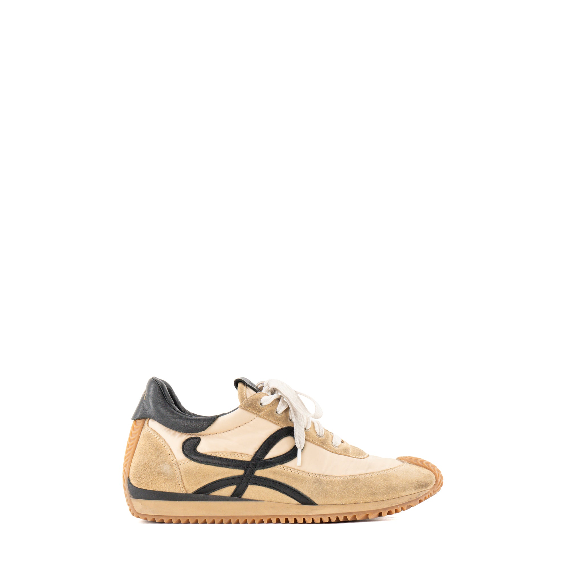 LOEWE - Sneakers Flow Runner 2.0 Loewe en toile et daim beige (T38)