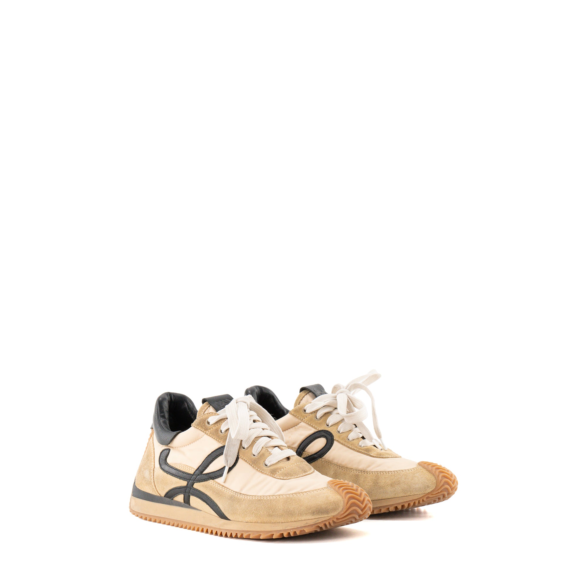 LOEWE - Sneakers Flow Runner 2.0 Loewe en toile et daim beige (T38)