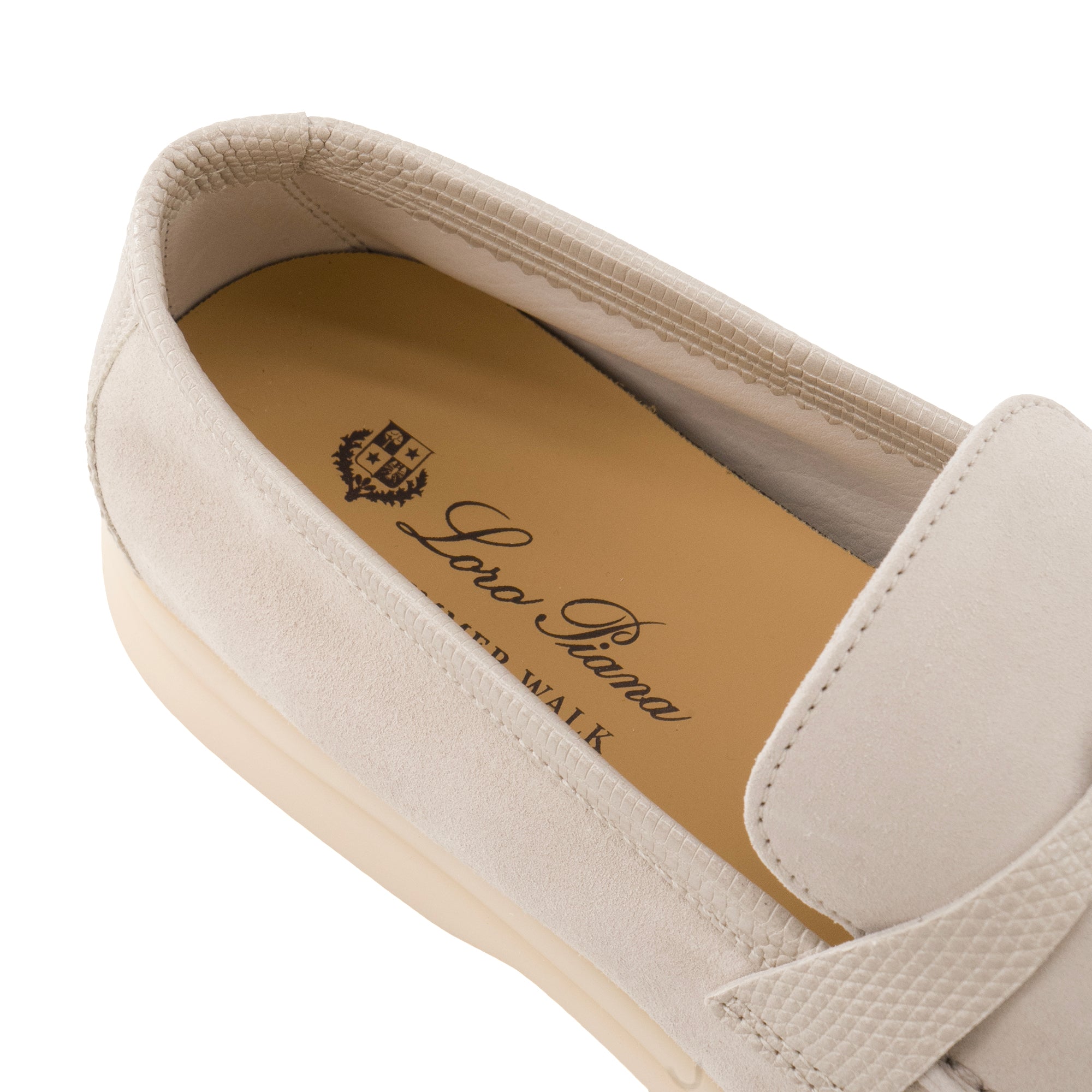 LORO PIANA - Mocassins Summer Charms Walk Loro Piana en daim et empiècements en cuir exotique lézard (T39)