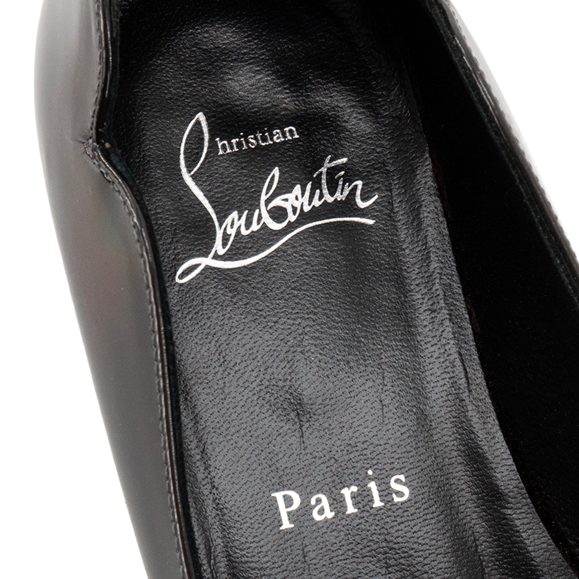 LOUBOUTIN - Ballerines Hot Chickita Louboutin en cuir verni noir (T35)
