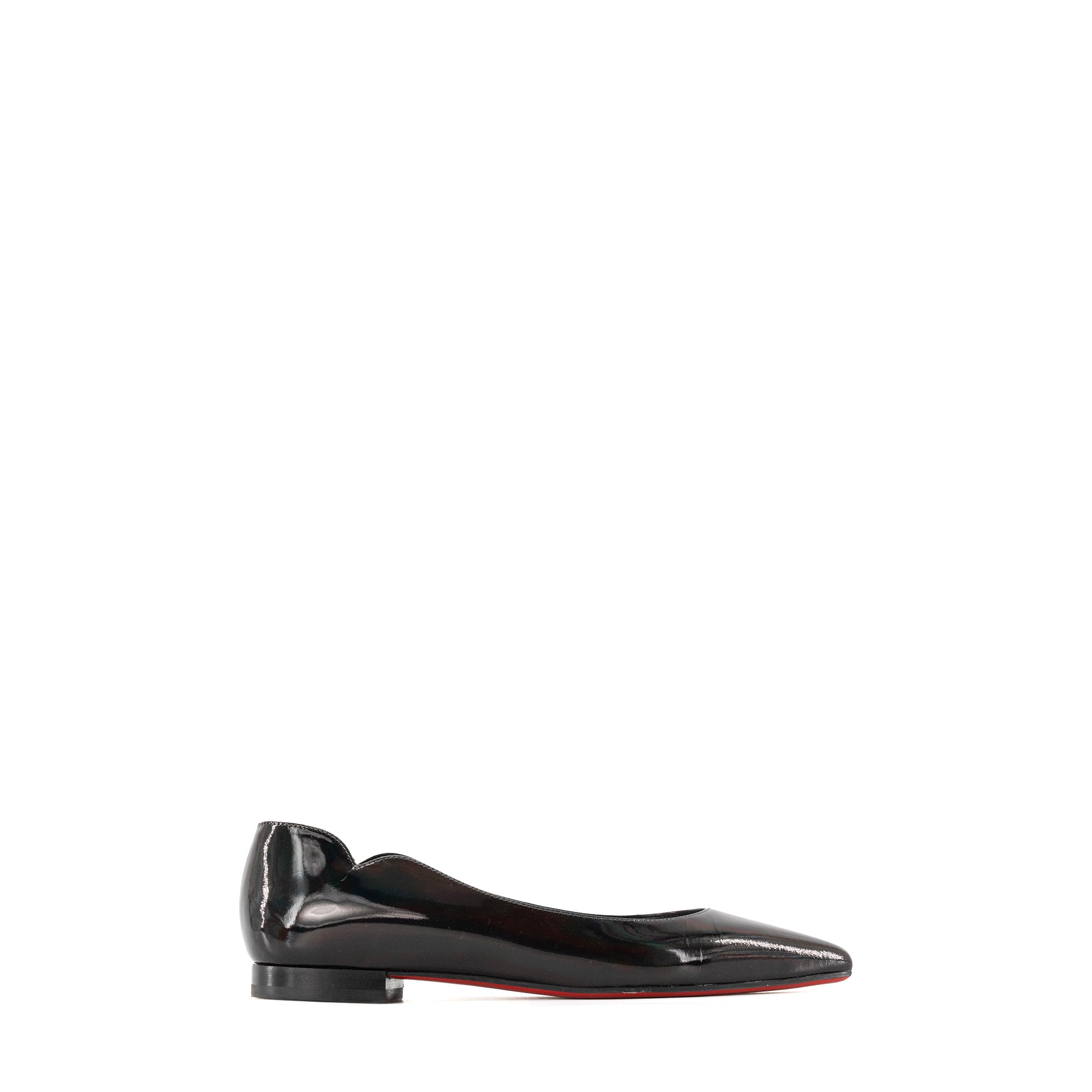 LOUBOUTIN - Ballerines Hot Chickita Louboutin en cuir verni noir (T35)
