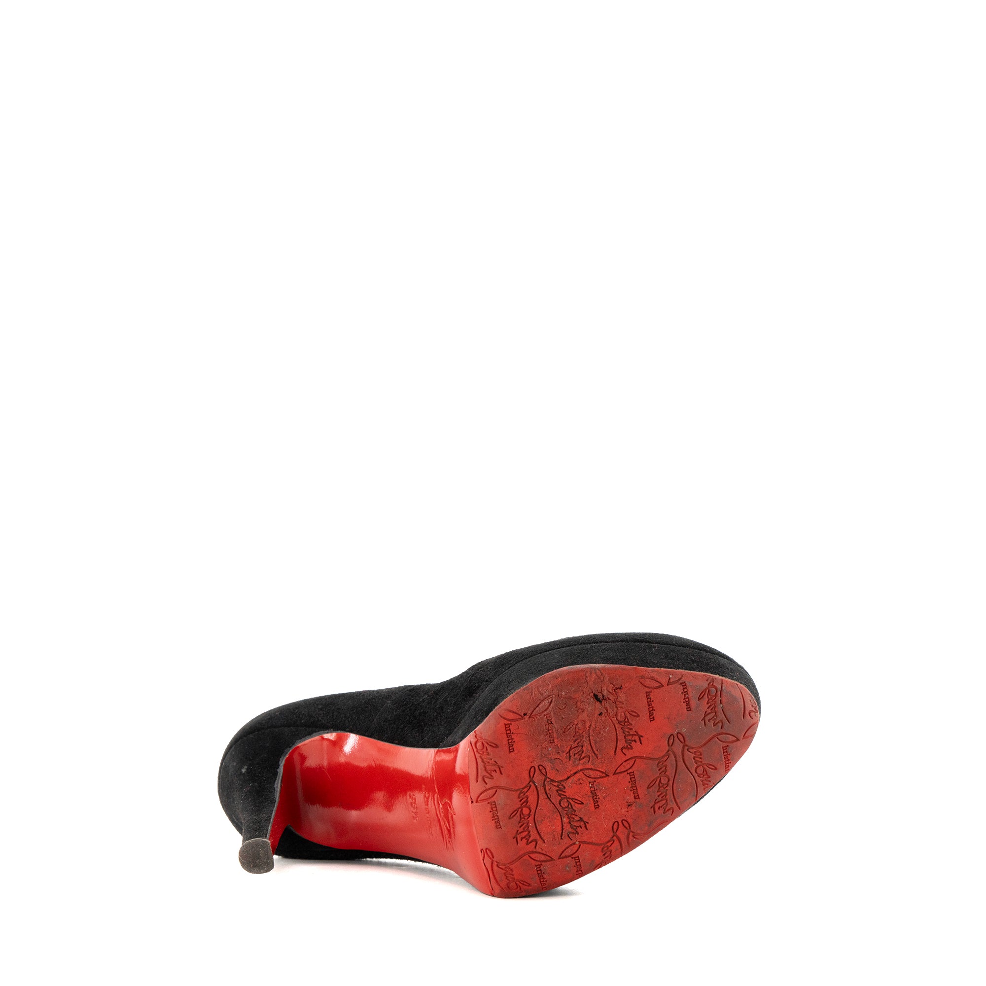 LOUBOUTIN - Escarpins Bianca Louboutin en velours noir (T36,5)