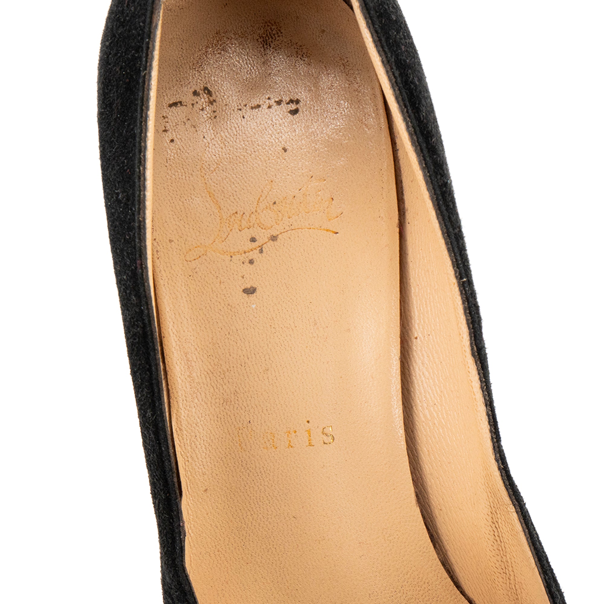 LOUBOUTIN - Escarpins Bianca Louboutin en velours noir (T36,5)