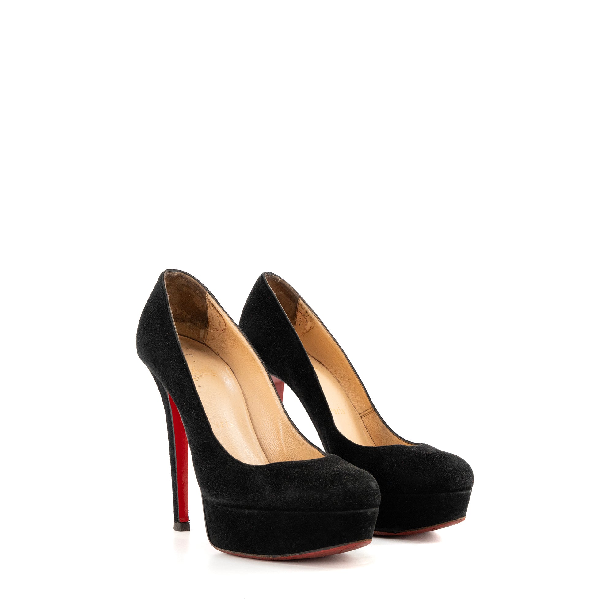 LOUBOUTIN - Escarpins Bianca Louboutin en velours noir (T36,5)