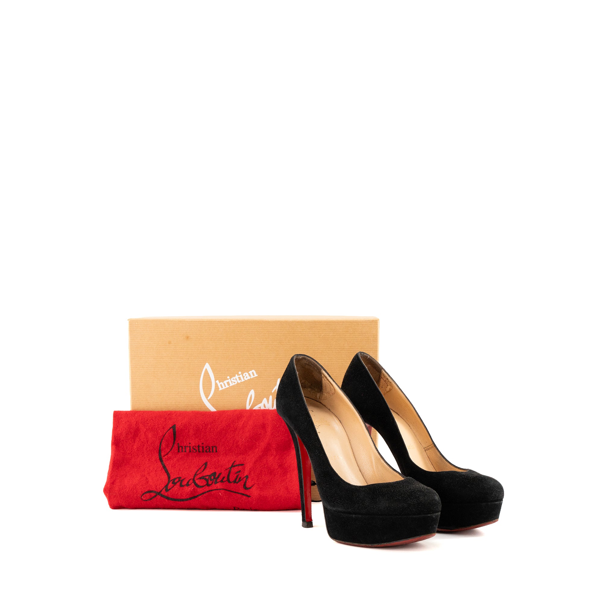 LOUBOUTIN - Escarpins Bianca Louboutin en velours noir (T36,5)