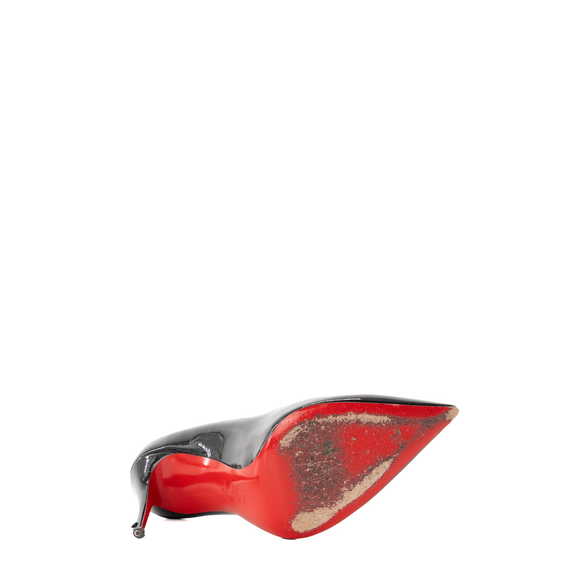 LOUBOUTIN - Escarpins Hot Chick Louboutin en cuir verni noir (T39,5)