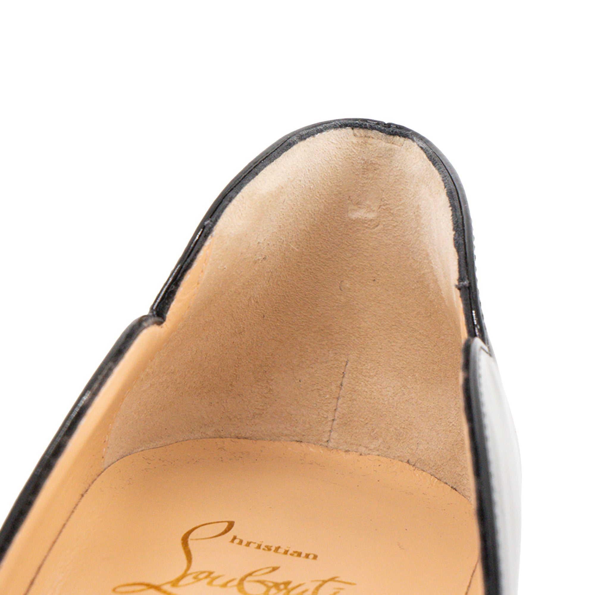 LOUBOUTIN - Escarpins Hot Chick Louboutin en cuir verni noir (T39,5)