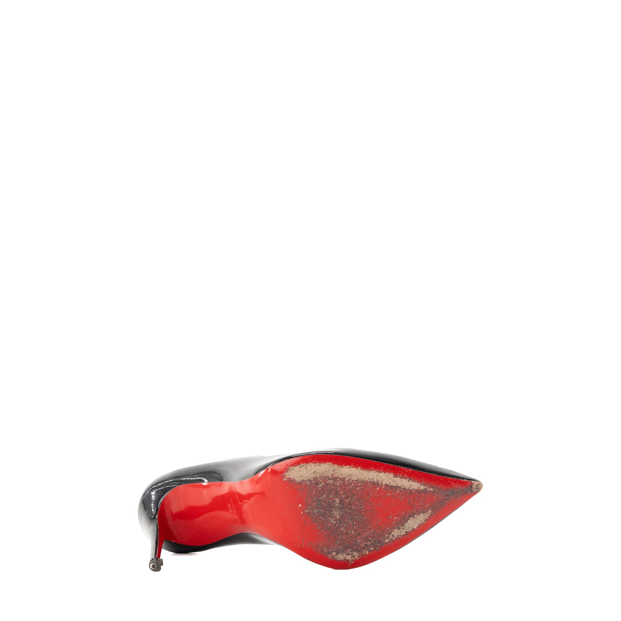 LOUBOUTIN - Escarpins Hot Chick Louboutin en cuir verni noir (T39,5)