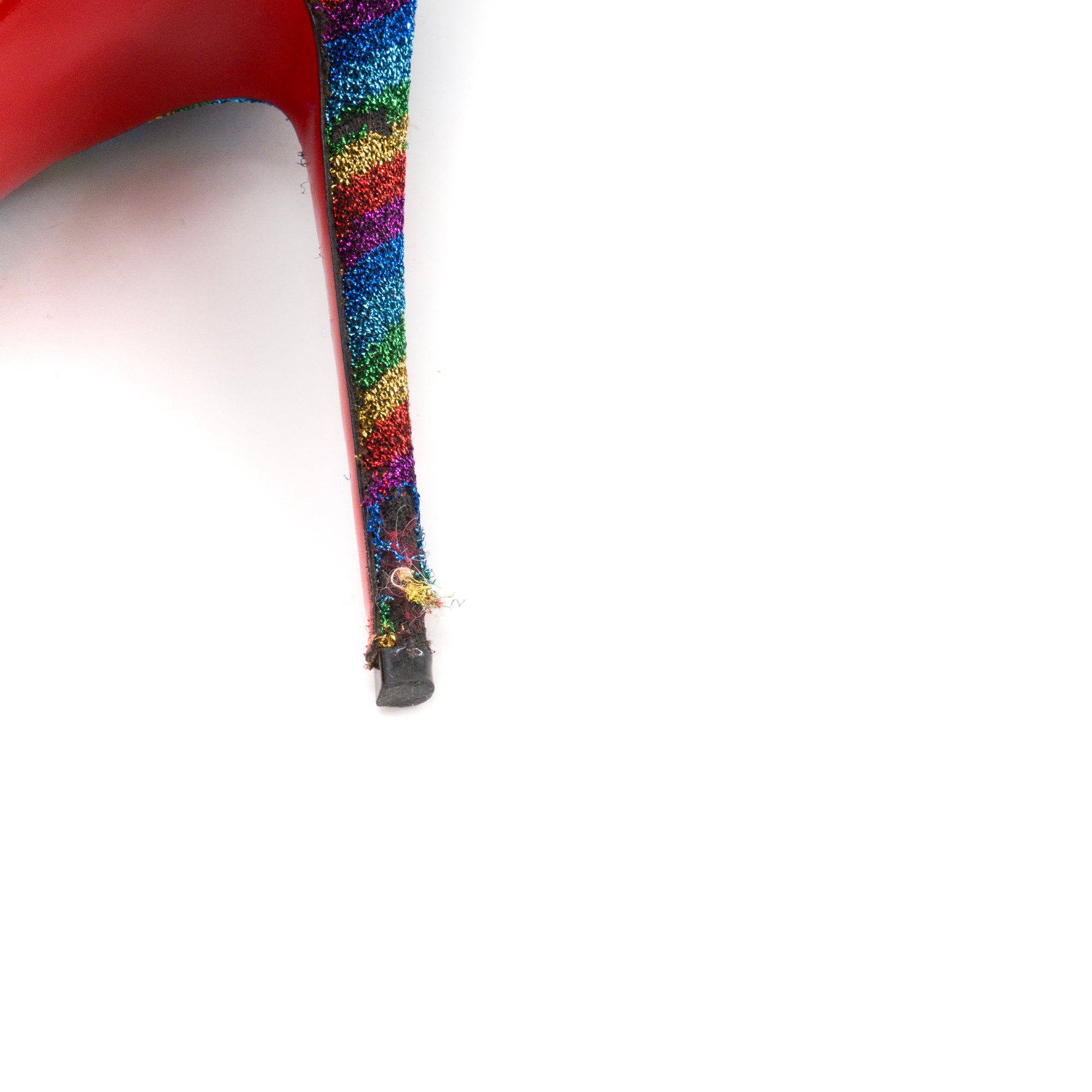 LOUBOUTIN - Escarpins Iriza Louboutin en cuir et lurex multicolore (T41)