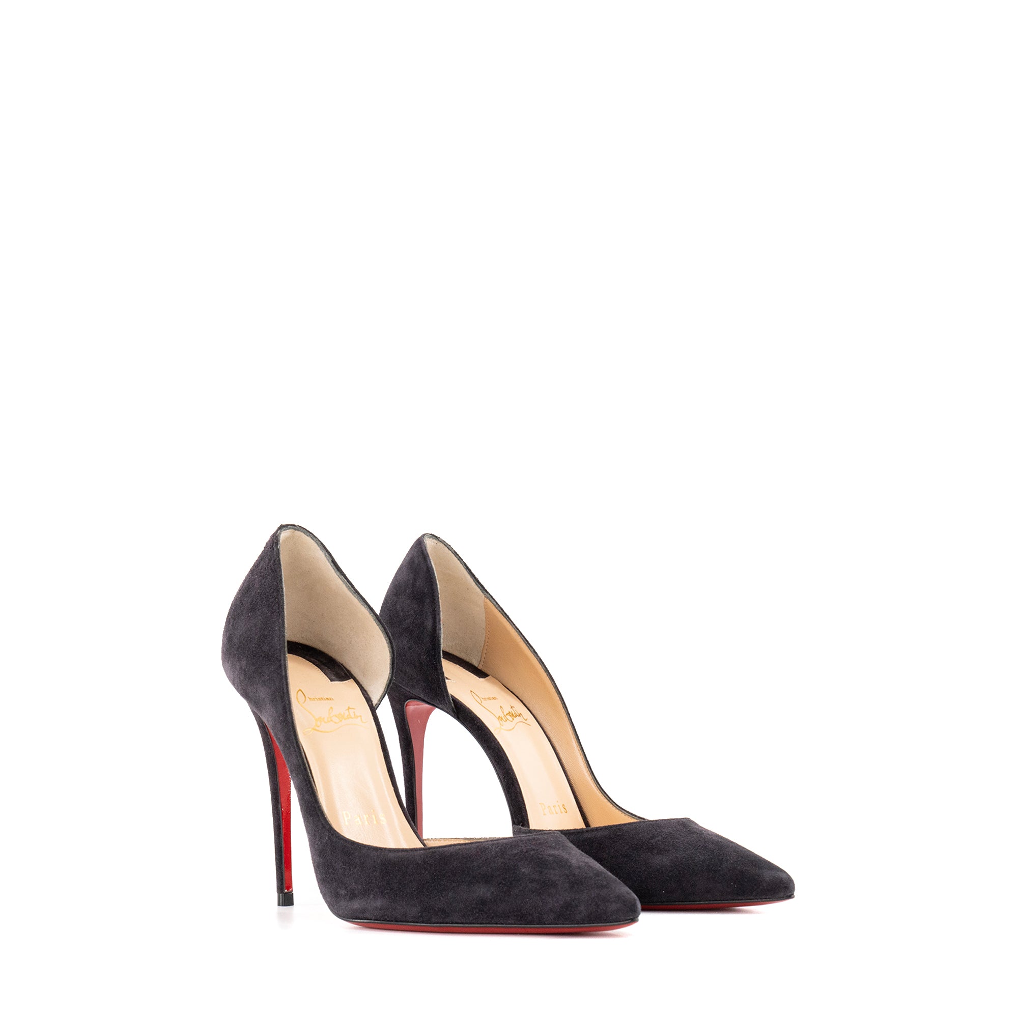 LOUBOUTIN - Escarpins Iriza Louboutin en daim prune (T36)