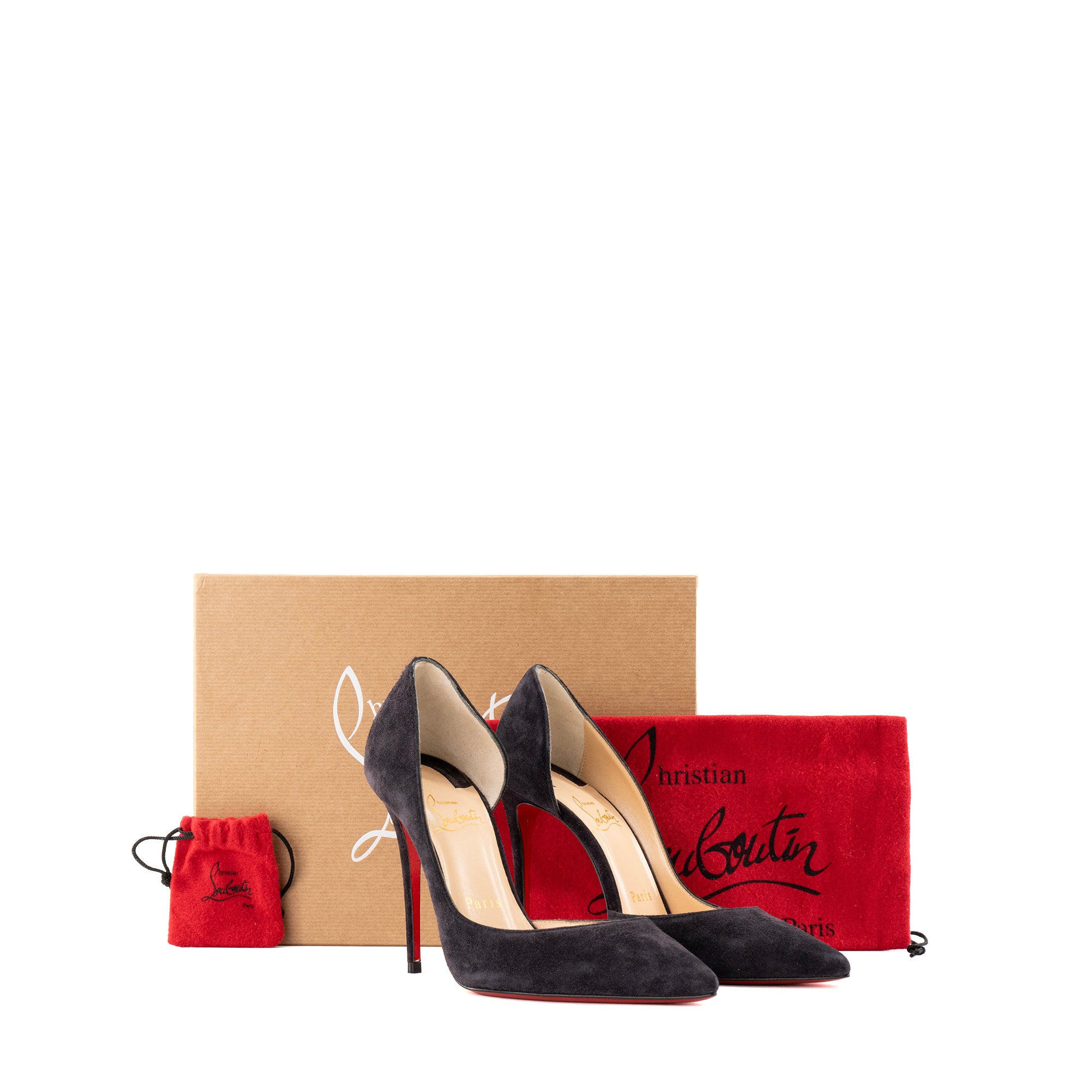 LOUBOUTIN - Escarpins Iriza Louboutin en daim prune (T36)