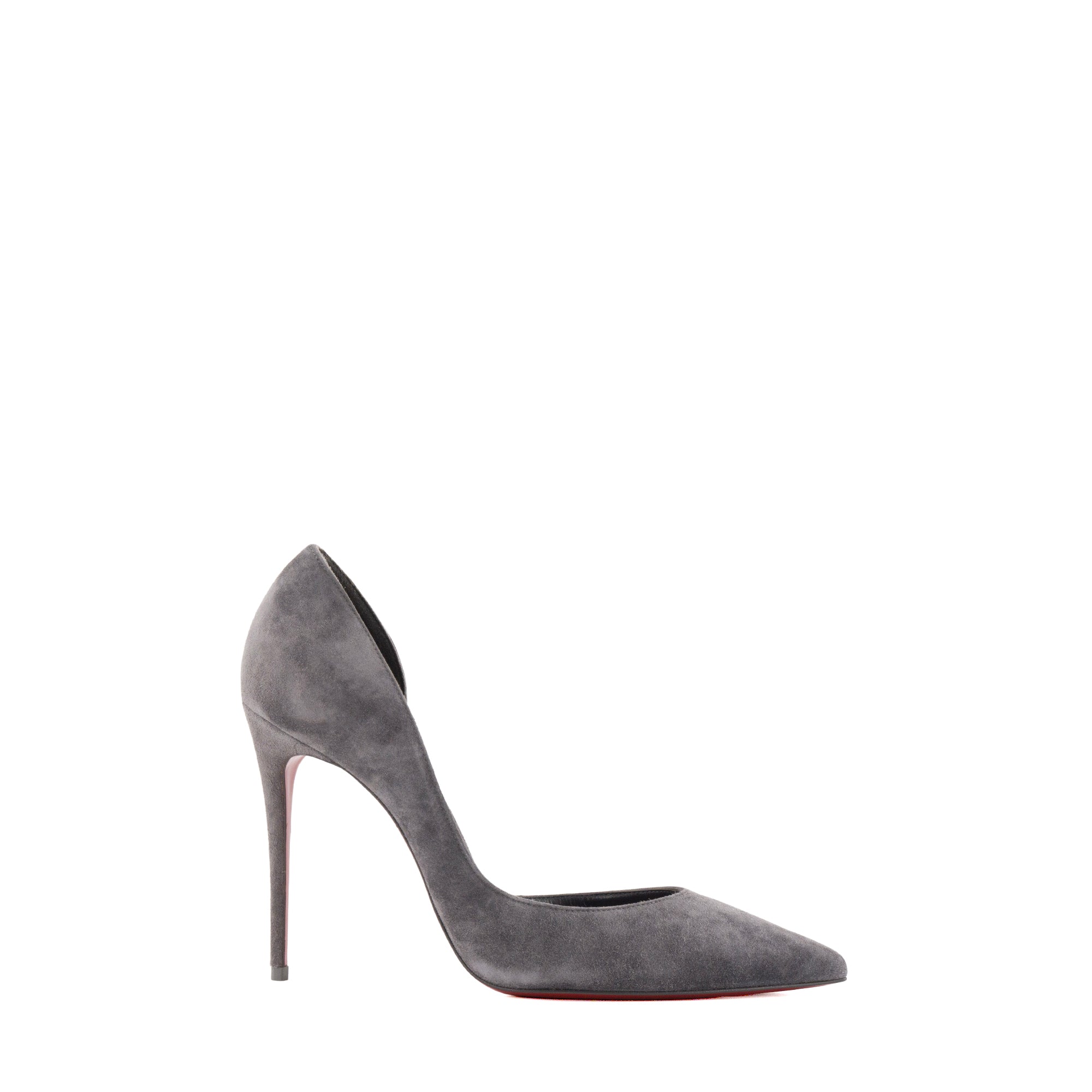 LOUBOUTIN - Escarpins Iriza Louboutin en daim gris (T38)