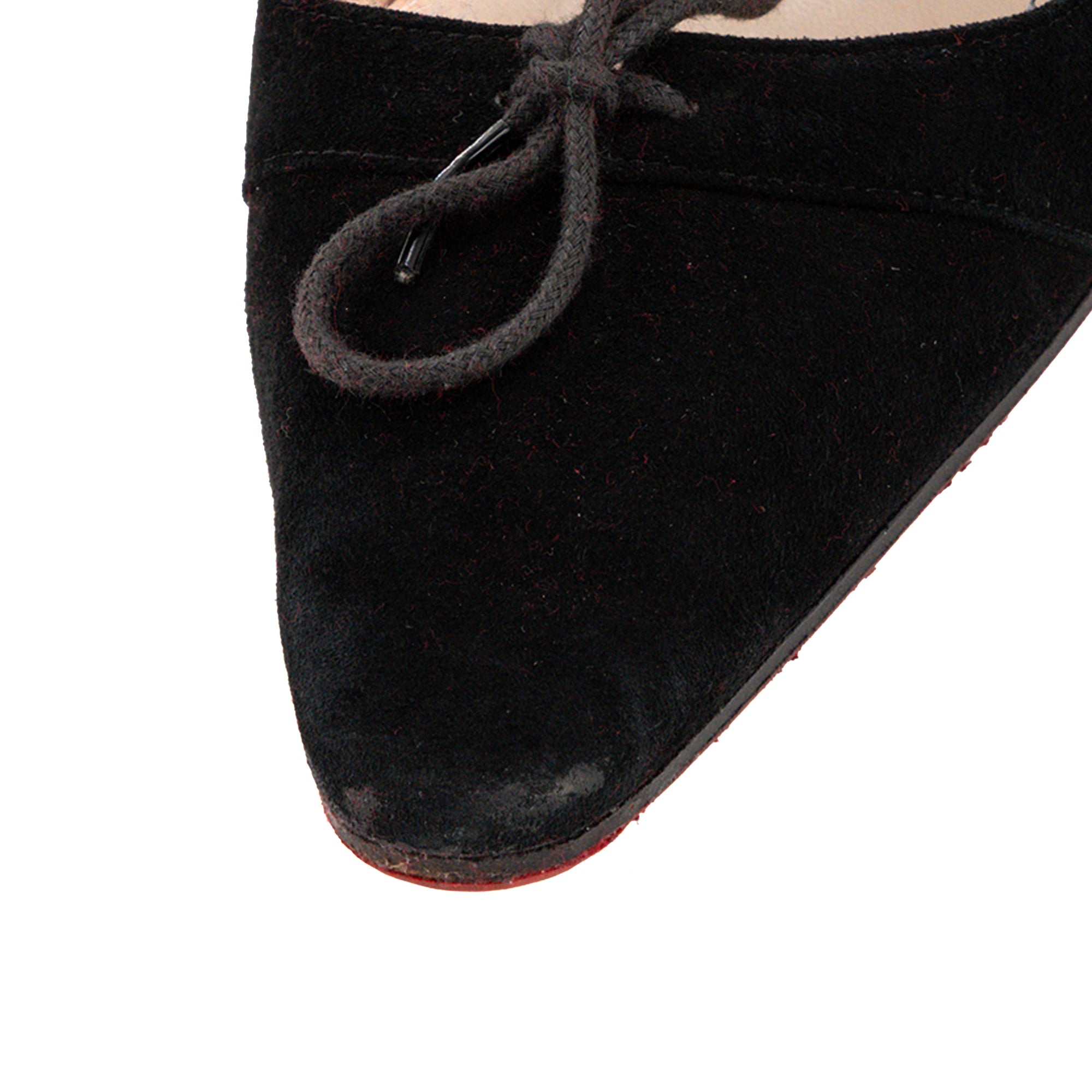 LOUBOUTIN - Escarpins Louboutin en nubuck noir (T39,5)
