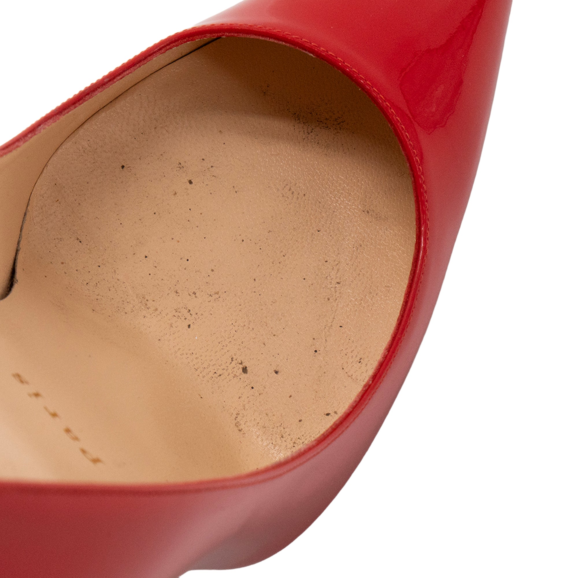 LOUBOUTIN - Escarpins Pigalle Follies Louboutin en cuir vernis rouge (T40)