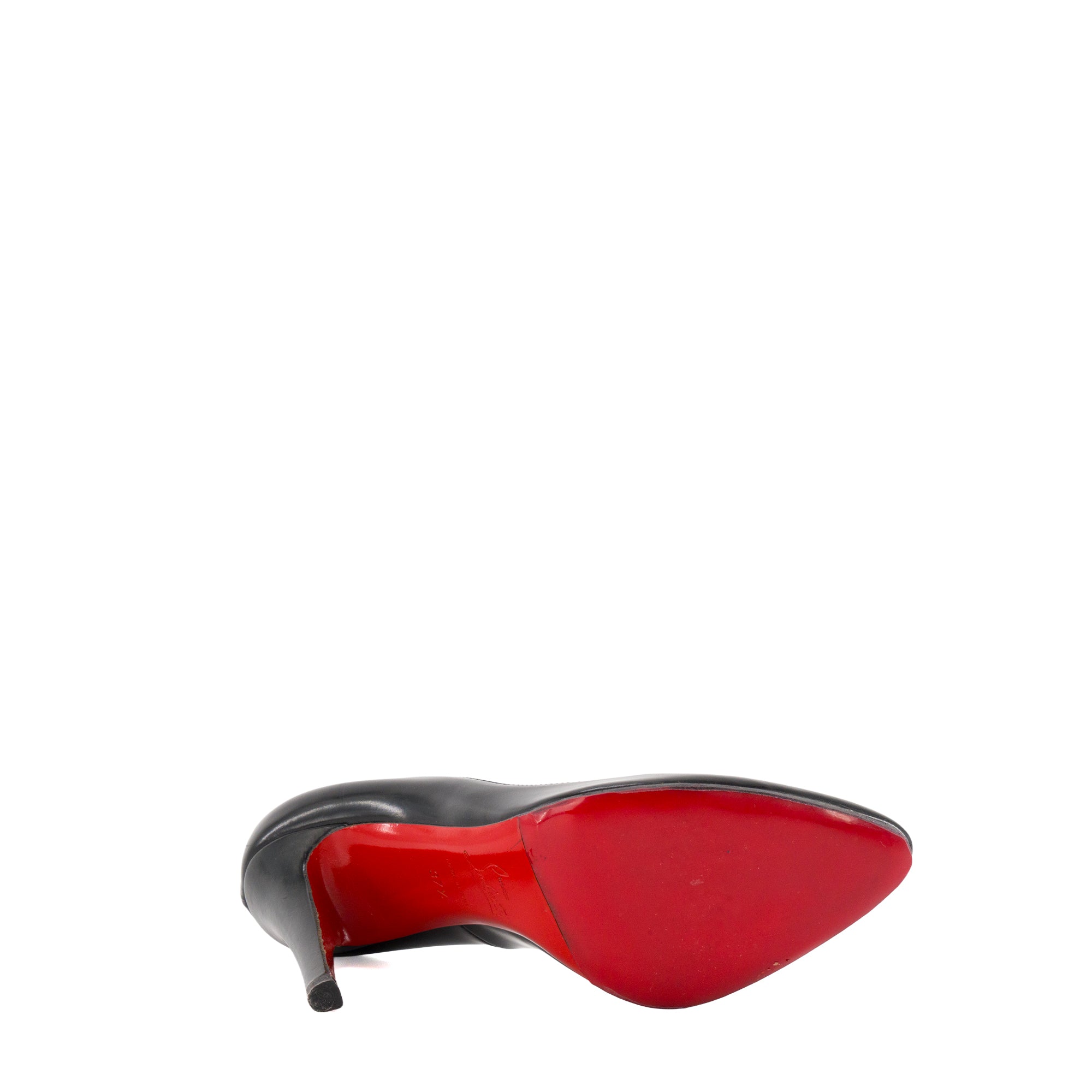 LOUBOUTIN - Escarpins Pigalle Louboutin en cuir noir (T37.5)