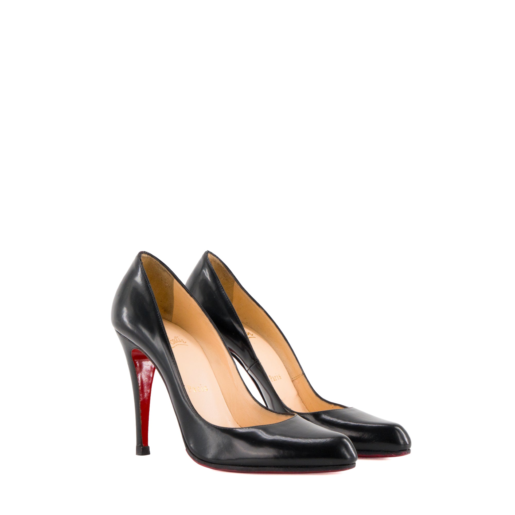 LOUBOUTIN - Escarpins Pigalle Louboutin en cuir noir (T37.5)