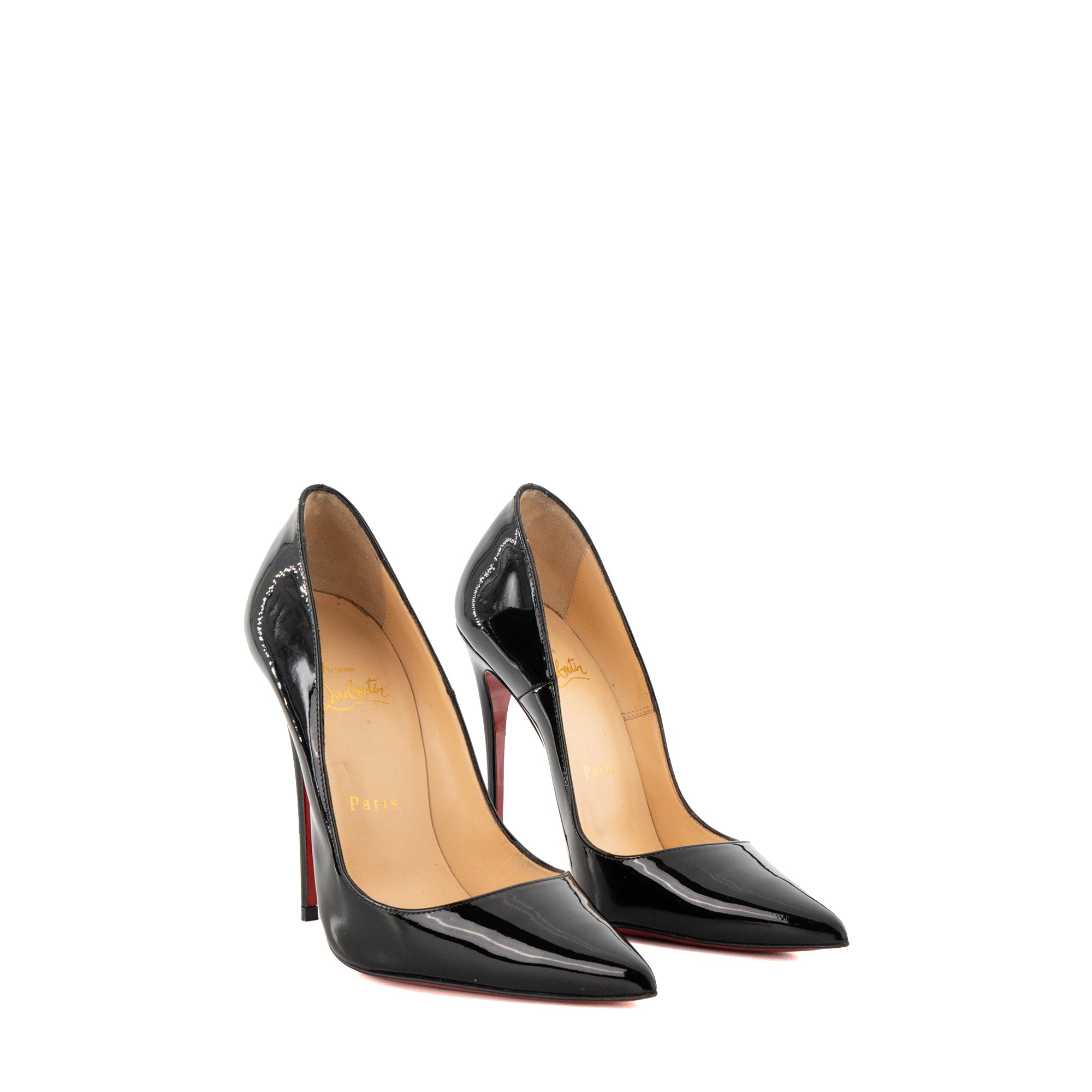 LOUBOUTIN - Escarpins So Kate Louboutin en cuir verni noir (T37)