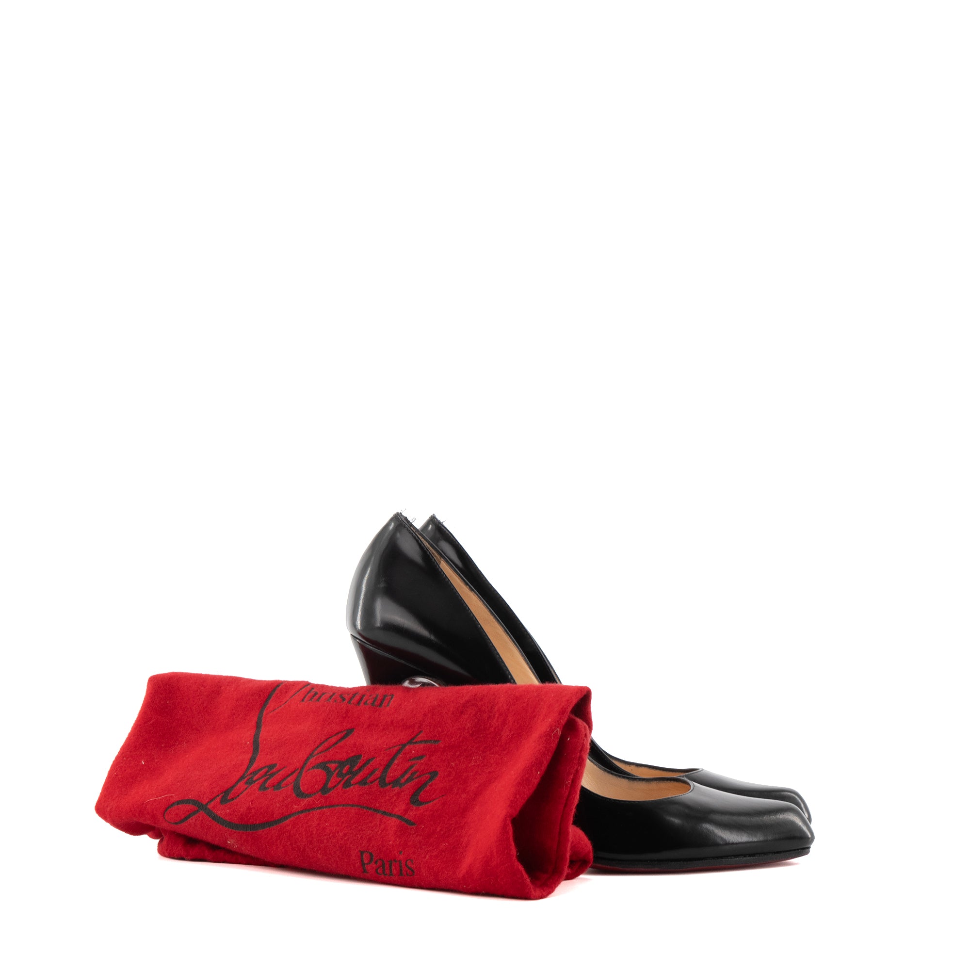 LOUBOUTIN - Escarpins Pigalle Louboutin en cuir noir (T37.5)