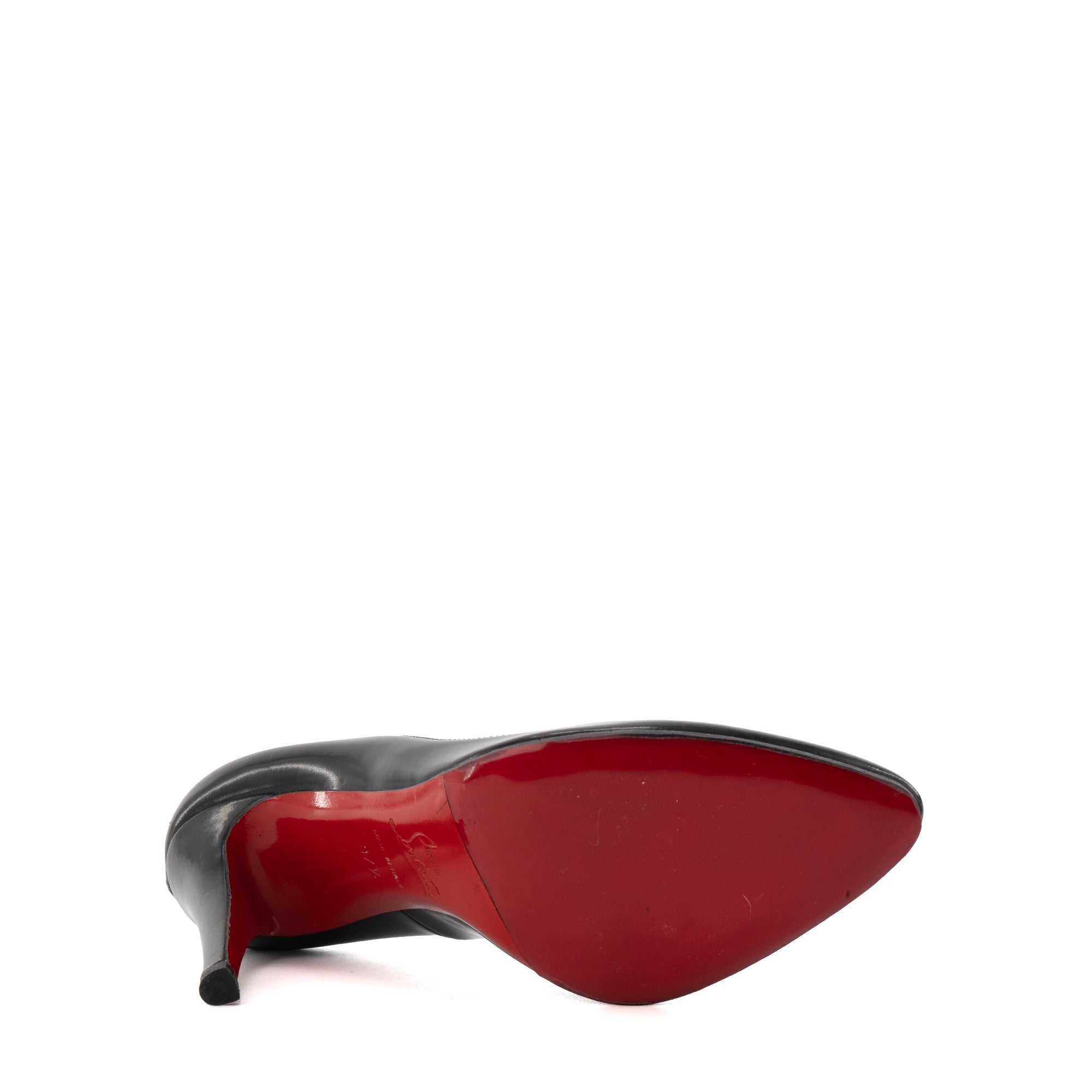 LOUBOUTIN - Escarpins Pigalle Louboutin en cuir noir (T37.5)