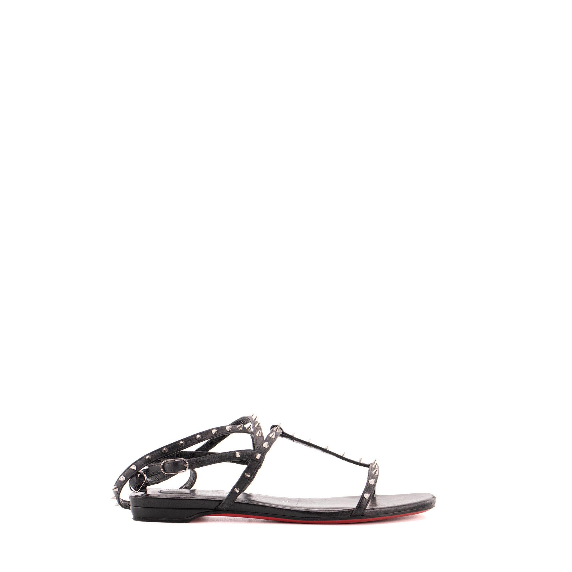 LOUBOUTIN - Louboutin Bombinetta Spikes sandals in black leather with studs (T36)