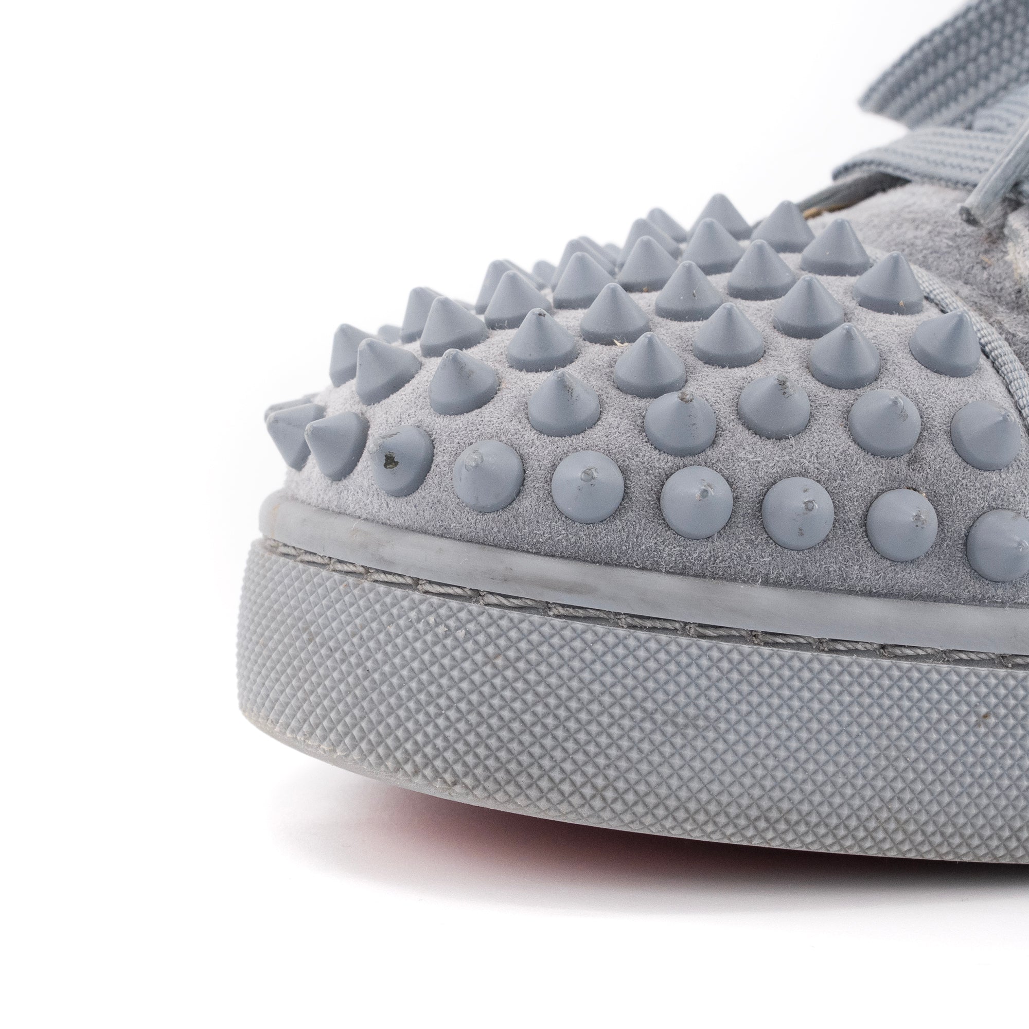 LOUBOUTIN - Sneakers Louis Junior Spikes Louboutin en daim bleu (T39)