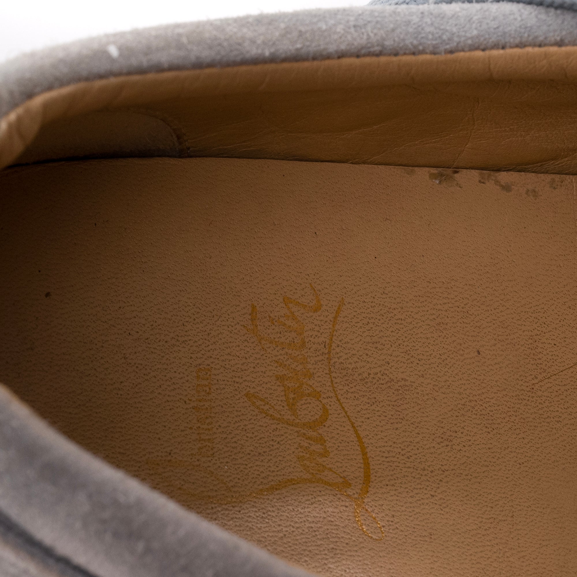 LOUBOUTIN - Sneakers Louis Junior Spikes Louboutin en daim bleu (T39)