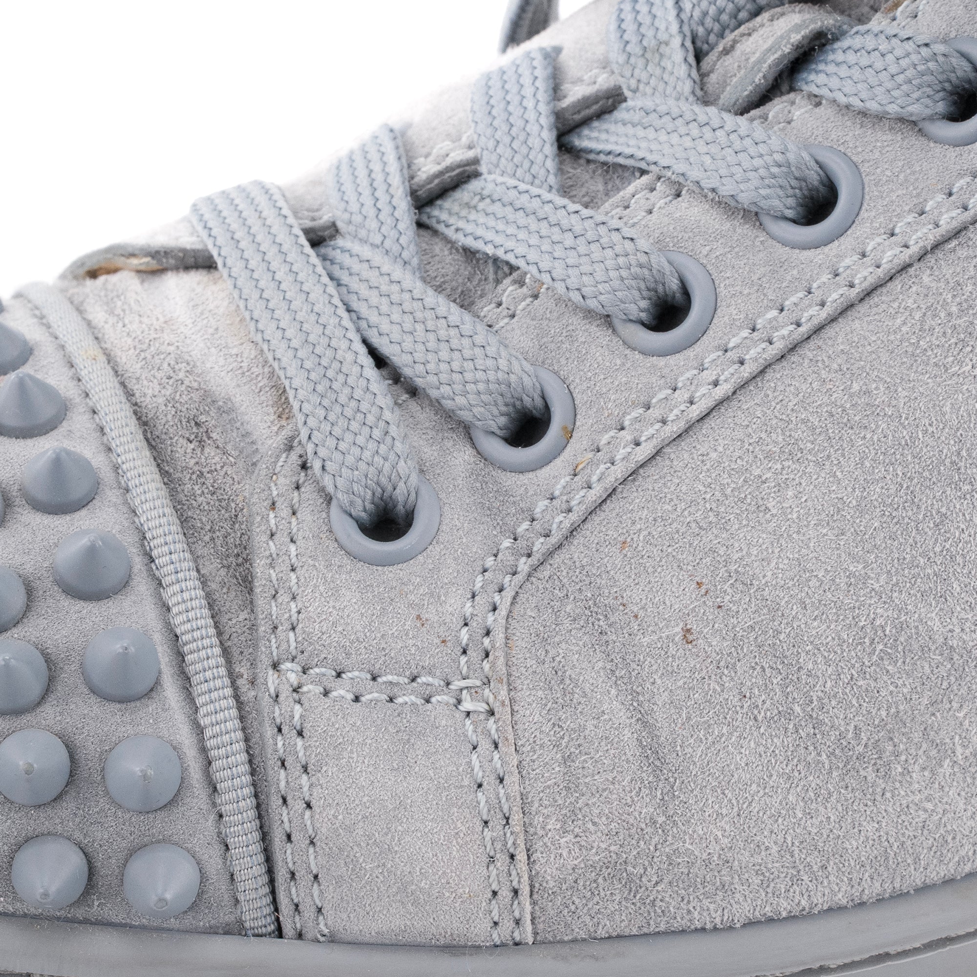 LOUBOUTIN - Sneakers Louis Junior Spikes Louboutin en daim bleu (T39)