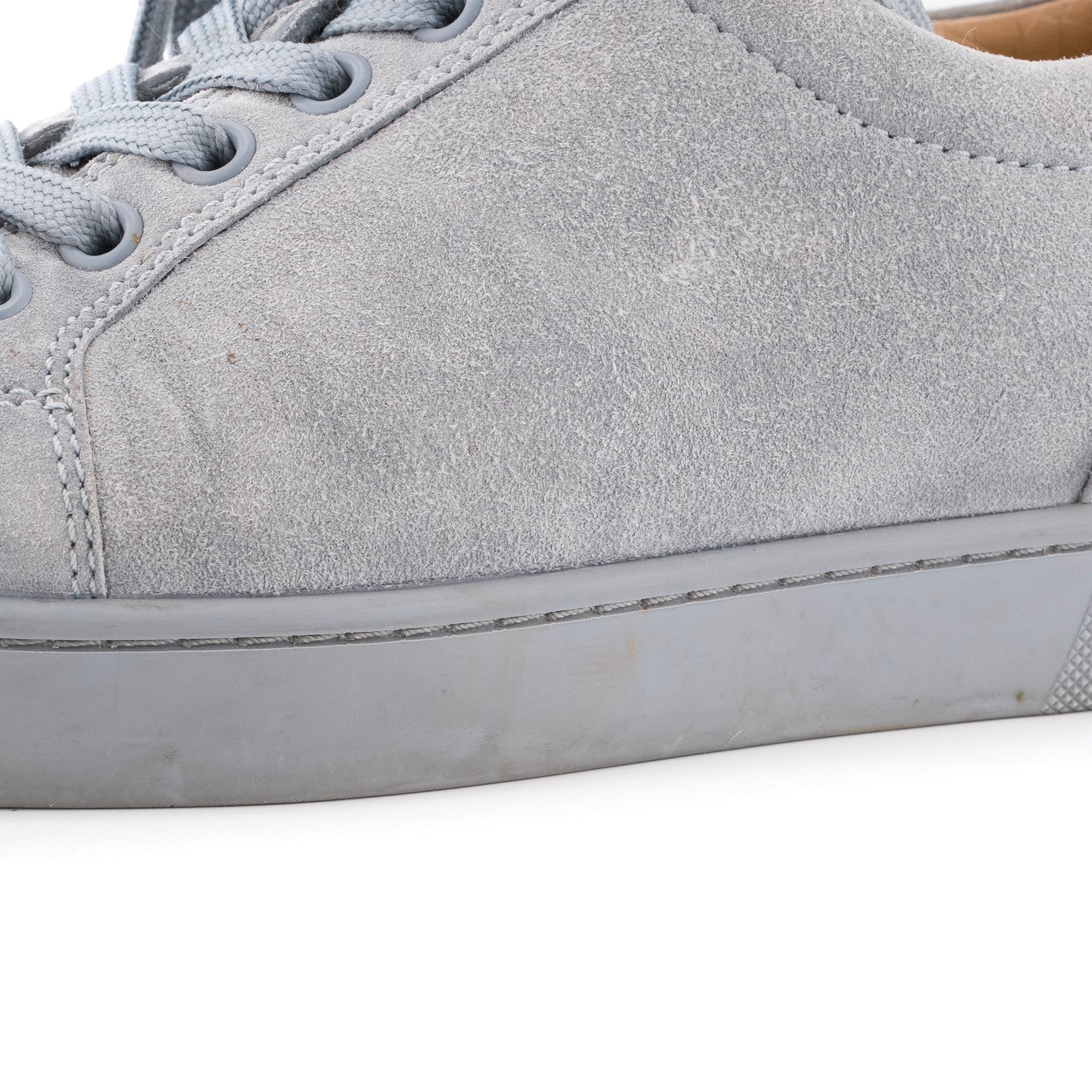 LOUBOUTIN - Sneakers Louis Junior Spikes Louboutin en daim bleu (T39)