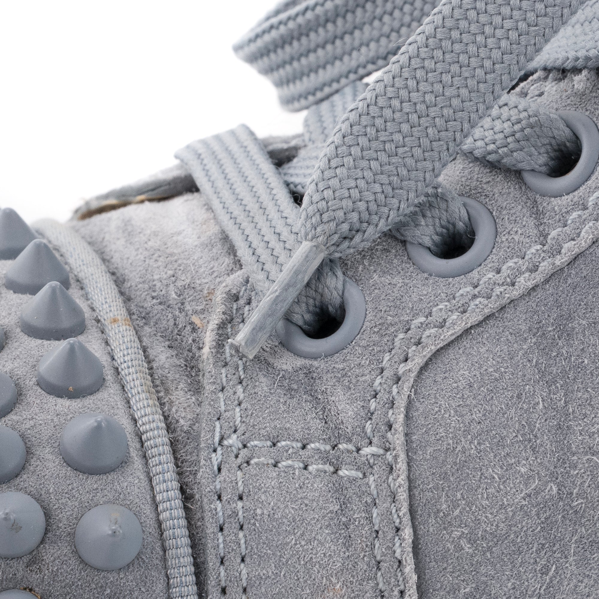 LOUBOUTIN - Sneakers Louis Junior Spikes Louboutin en daim bleu (T39)