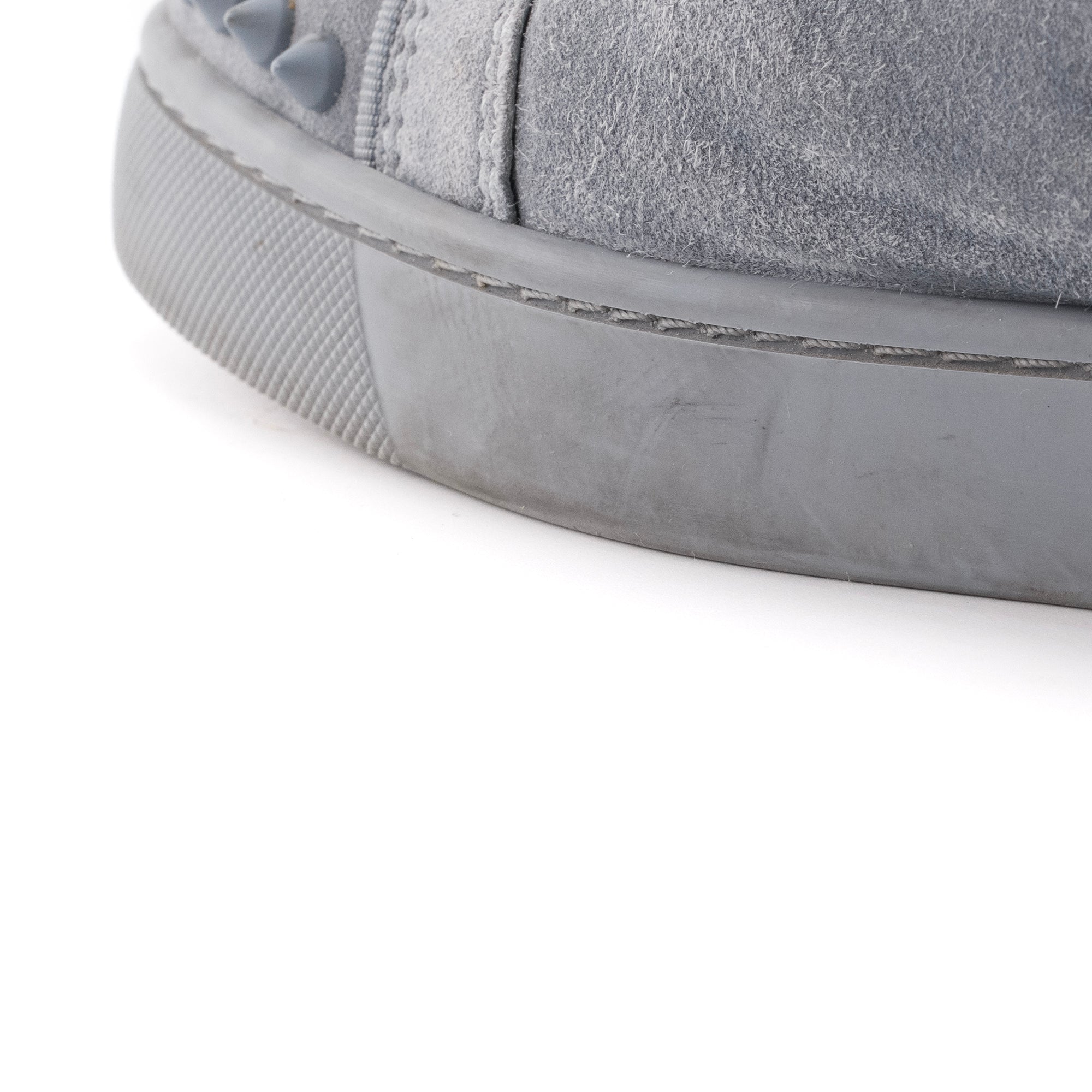 LOUBOUTIN - Sneakers Louis Junior Spikes Louboutin en daim bleu (T39)