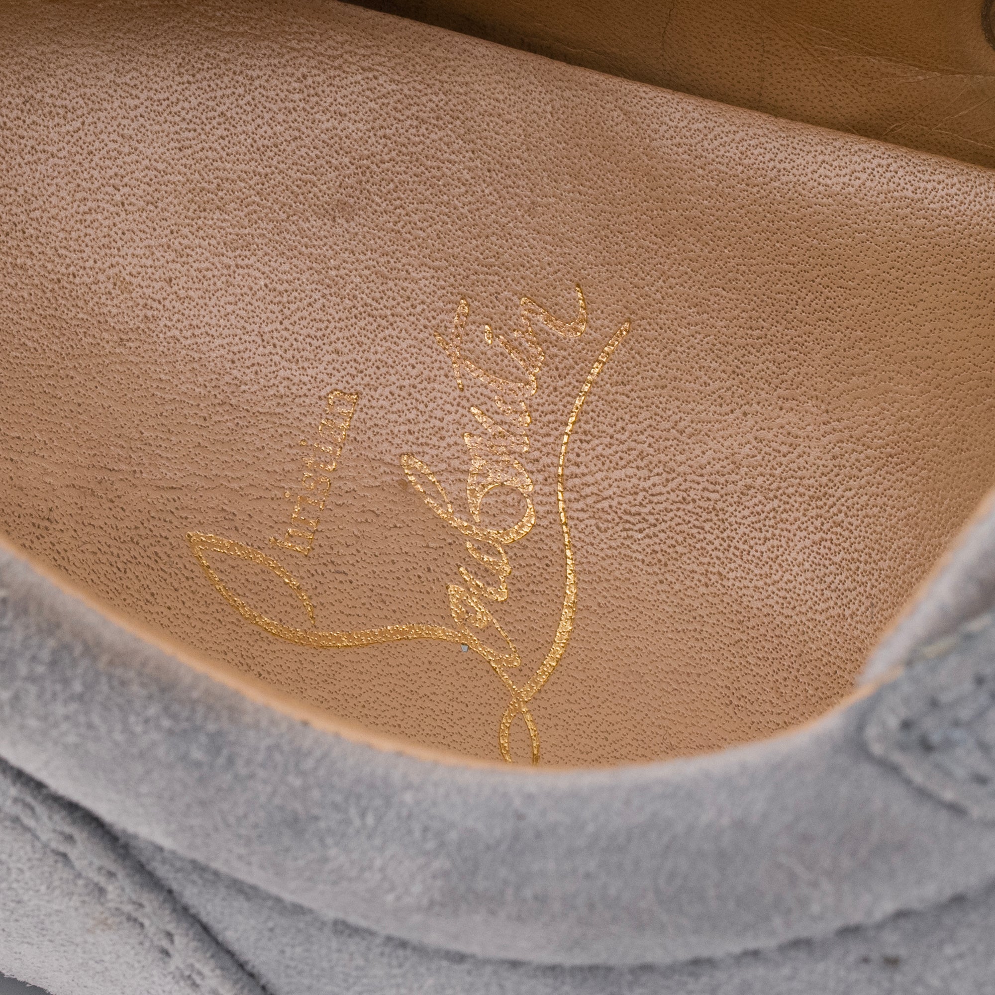 LOUBOUTIN - Sneakers Louis Junior Spikes Louboutin en daim bleu (T39)