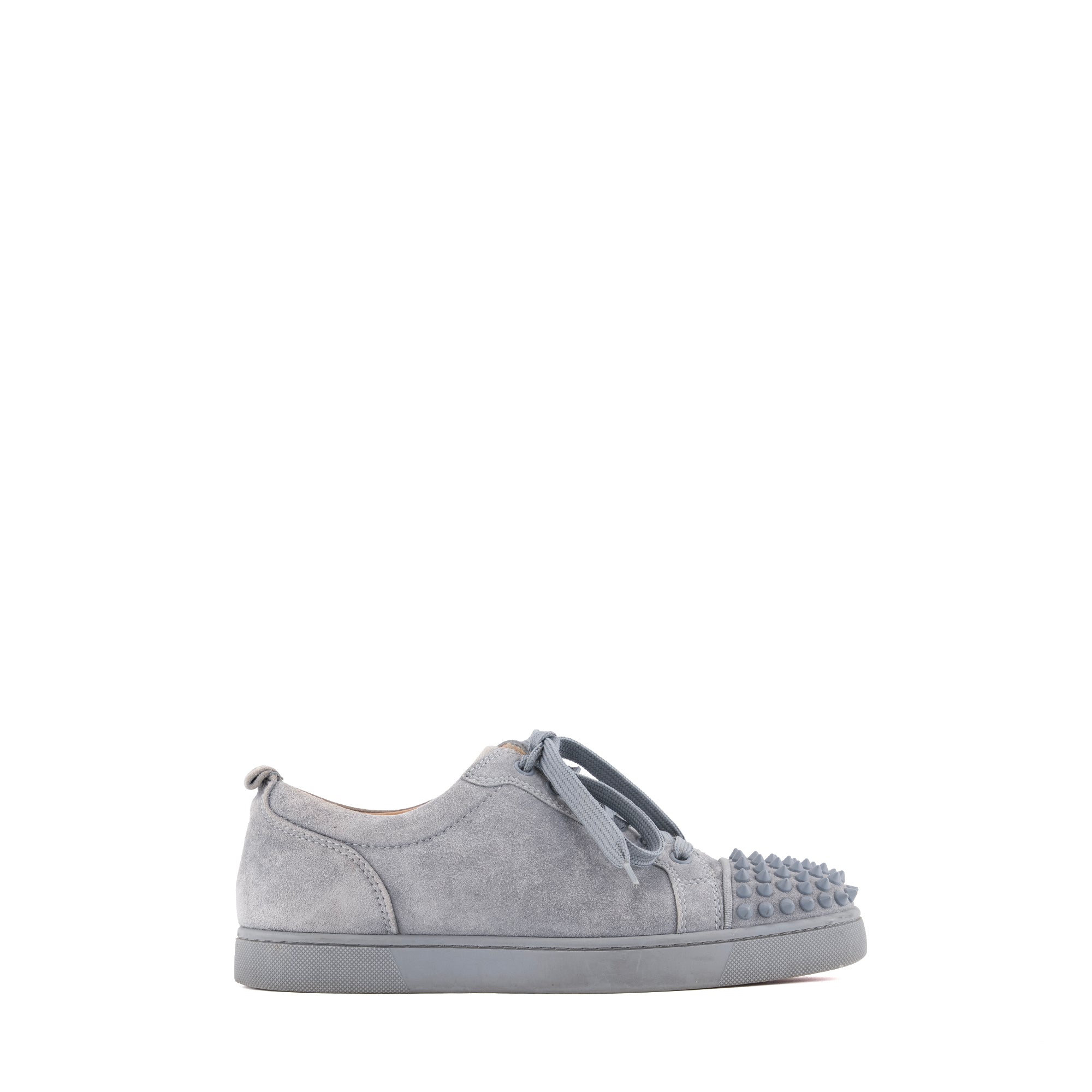 LOUBOUTIN - Sneakers Louis Junior Spikes Louboutin en daim bleu (T39)